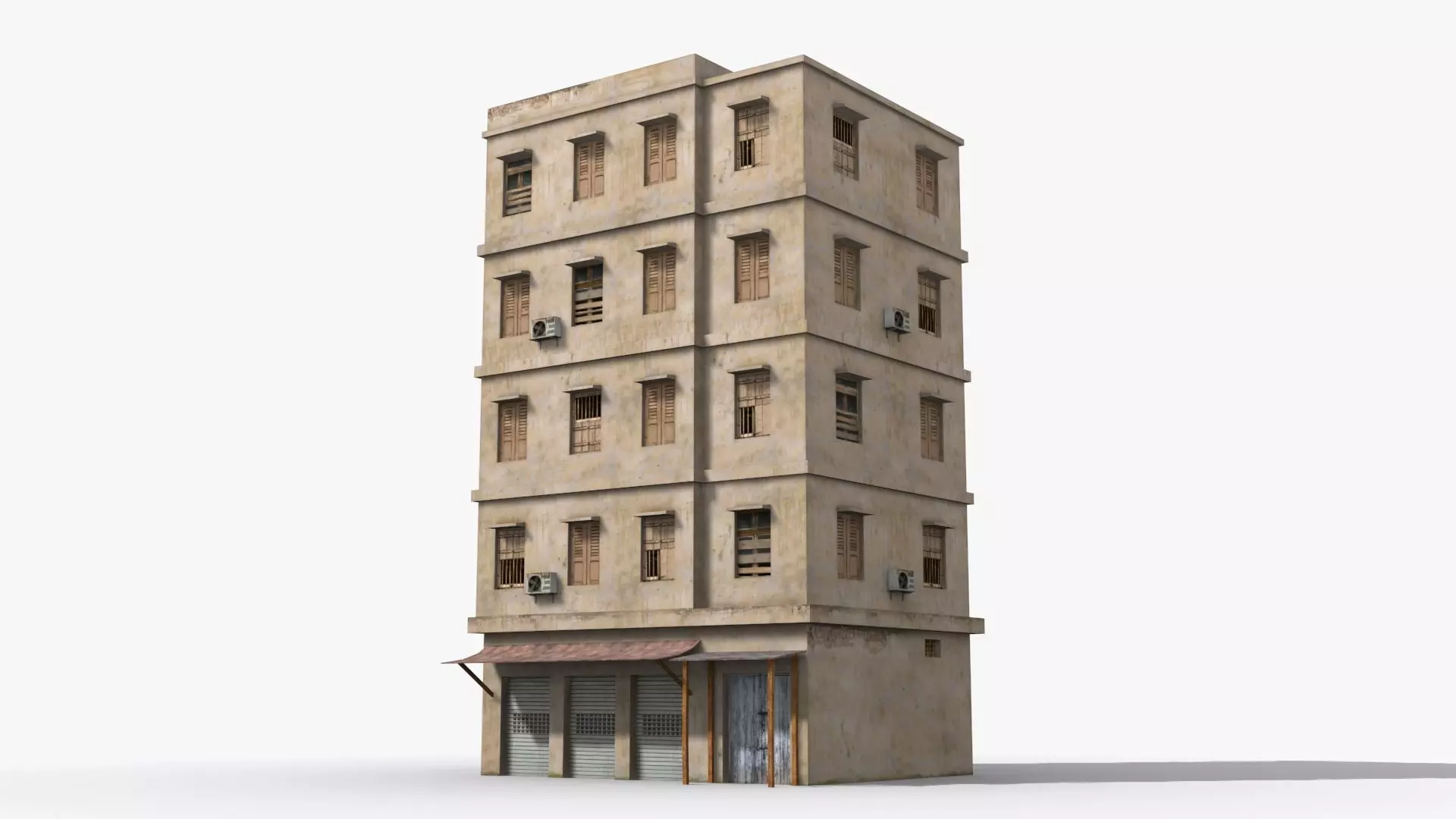 Arab Middle East Building x18 Low-poly 3D model_0