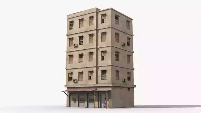 Arab Middle East Building x18 Low-poly 3D model