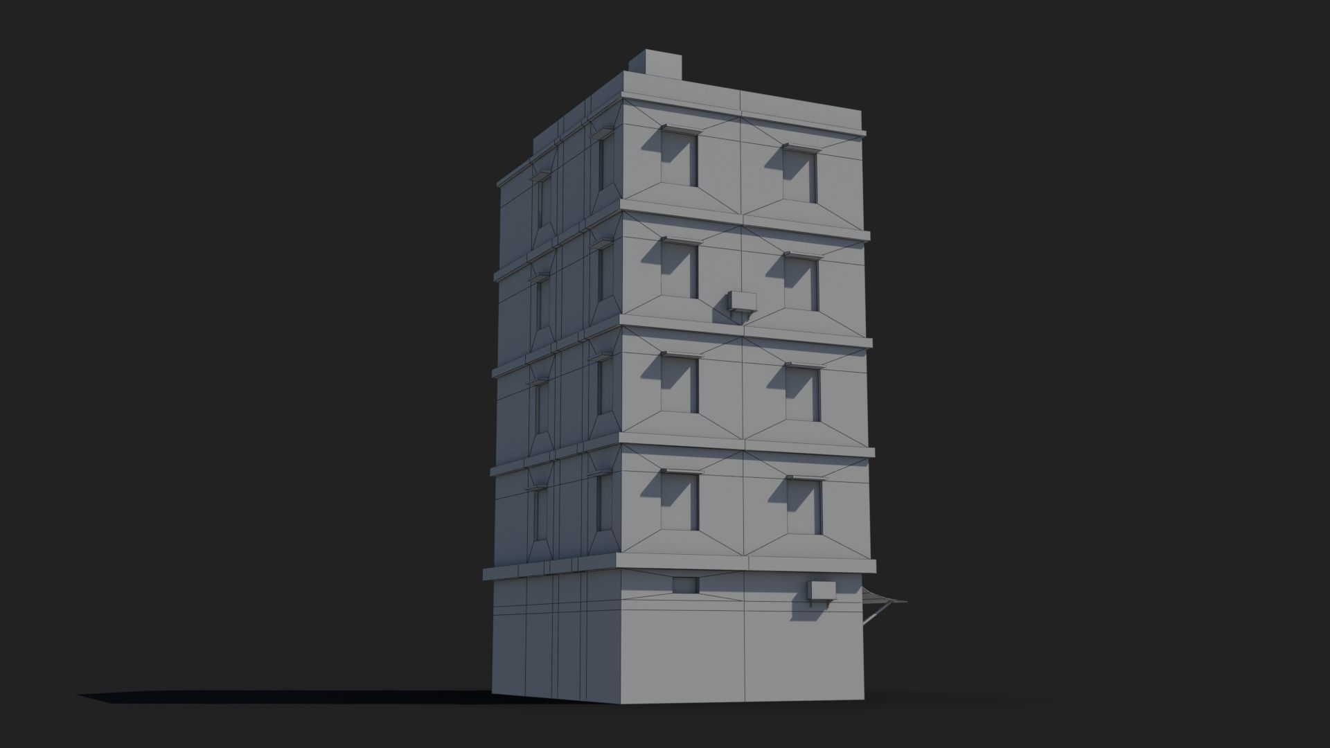 Arab Middle East Building x18 Low-poly 3D model_10