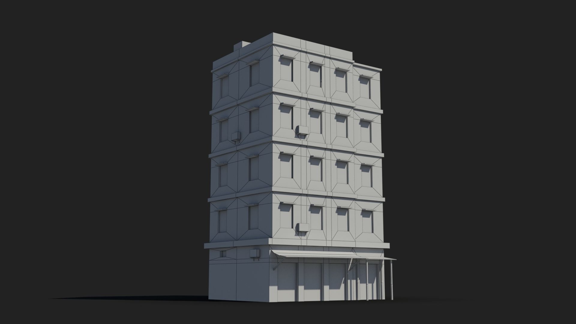 Arab Middle East Building x18 Low-poly 3D model_8