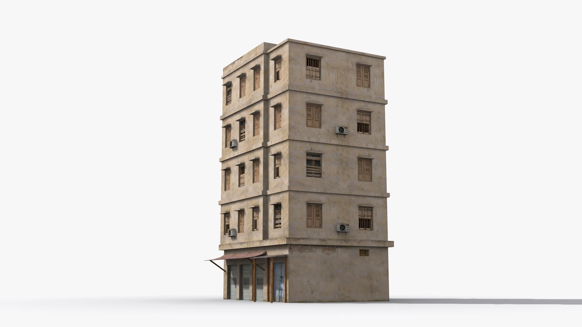 Arab Middle East Building x18 Low-poly 3D model_3