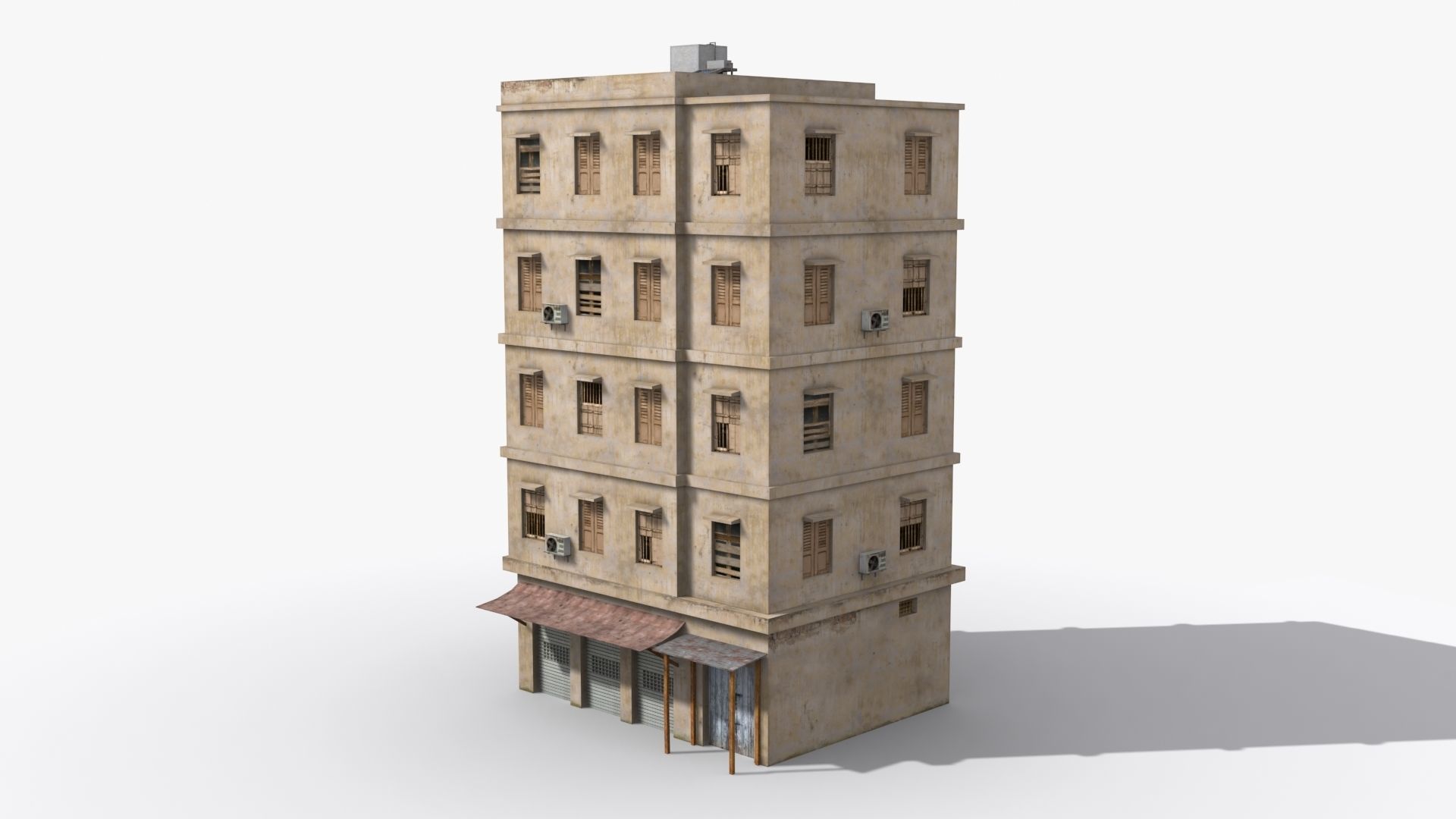 Arab Middle East Building x18 Low-poly 3D model_5