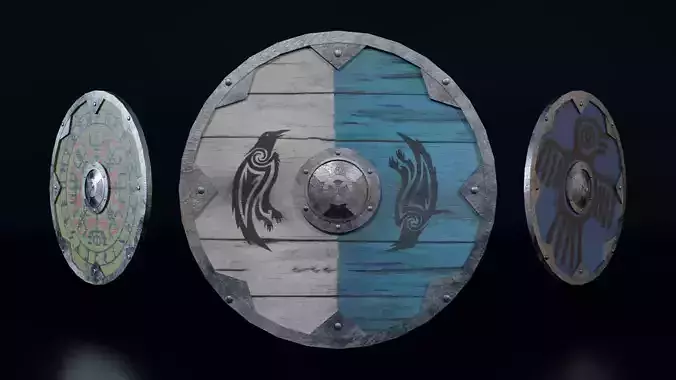 Viking Shield Low-poly 3D model