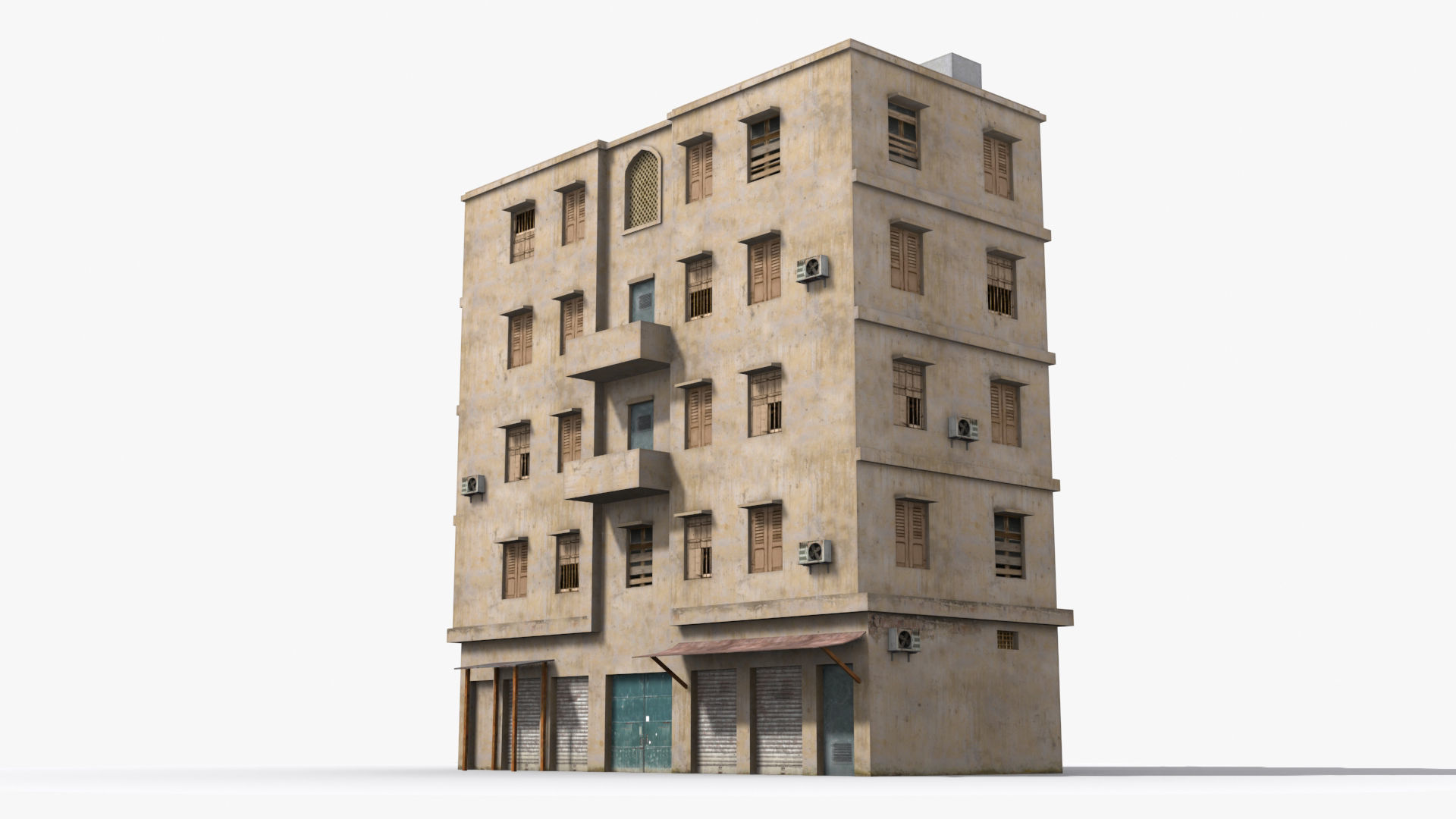 Arab Middle East Building x19 Low-poly 3D model_2
