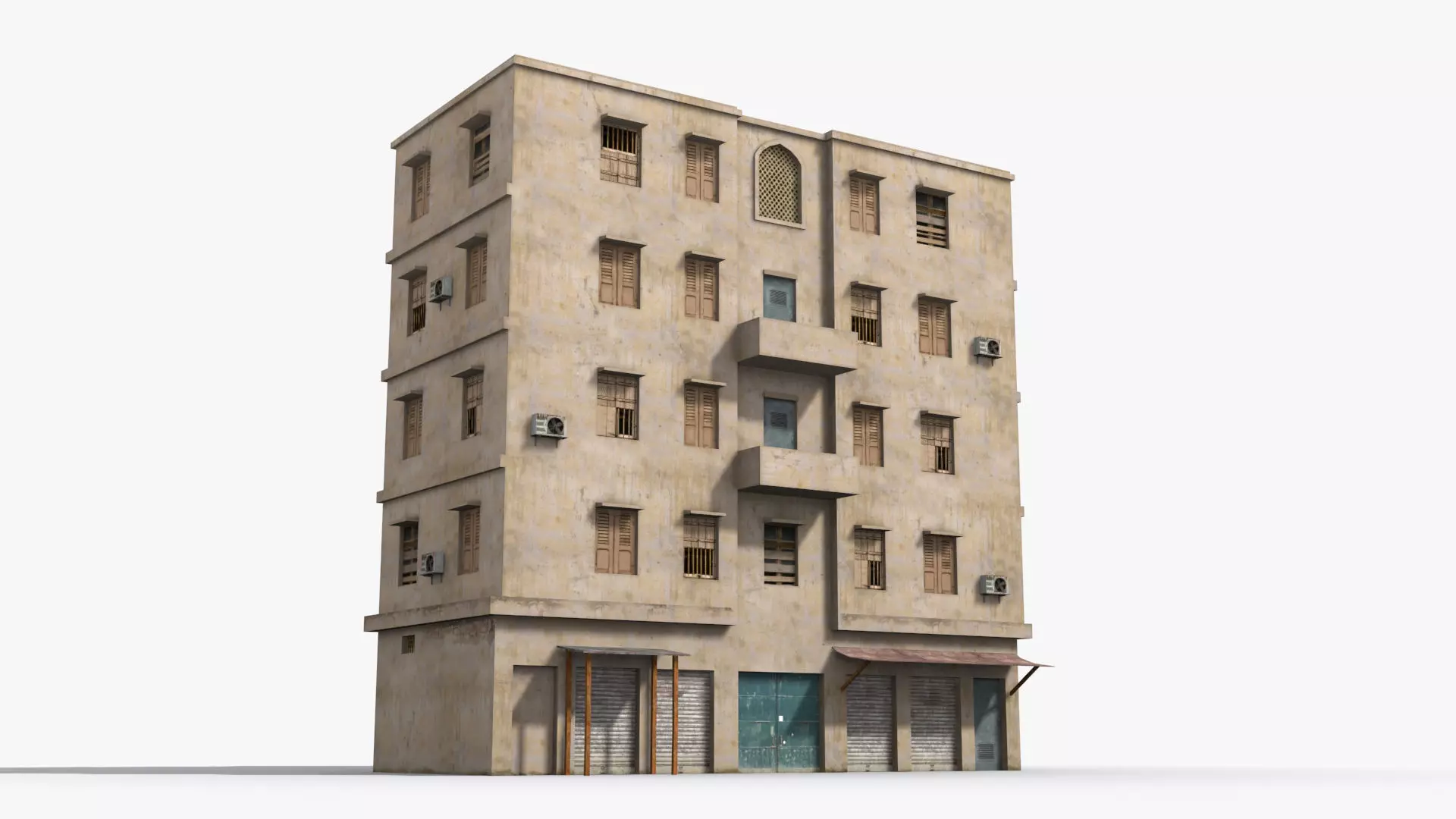 Arab Middle East Building x19 Low-poly 3D model_0