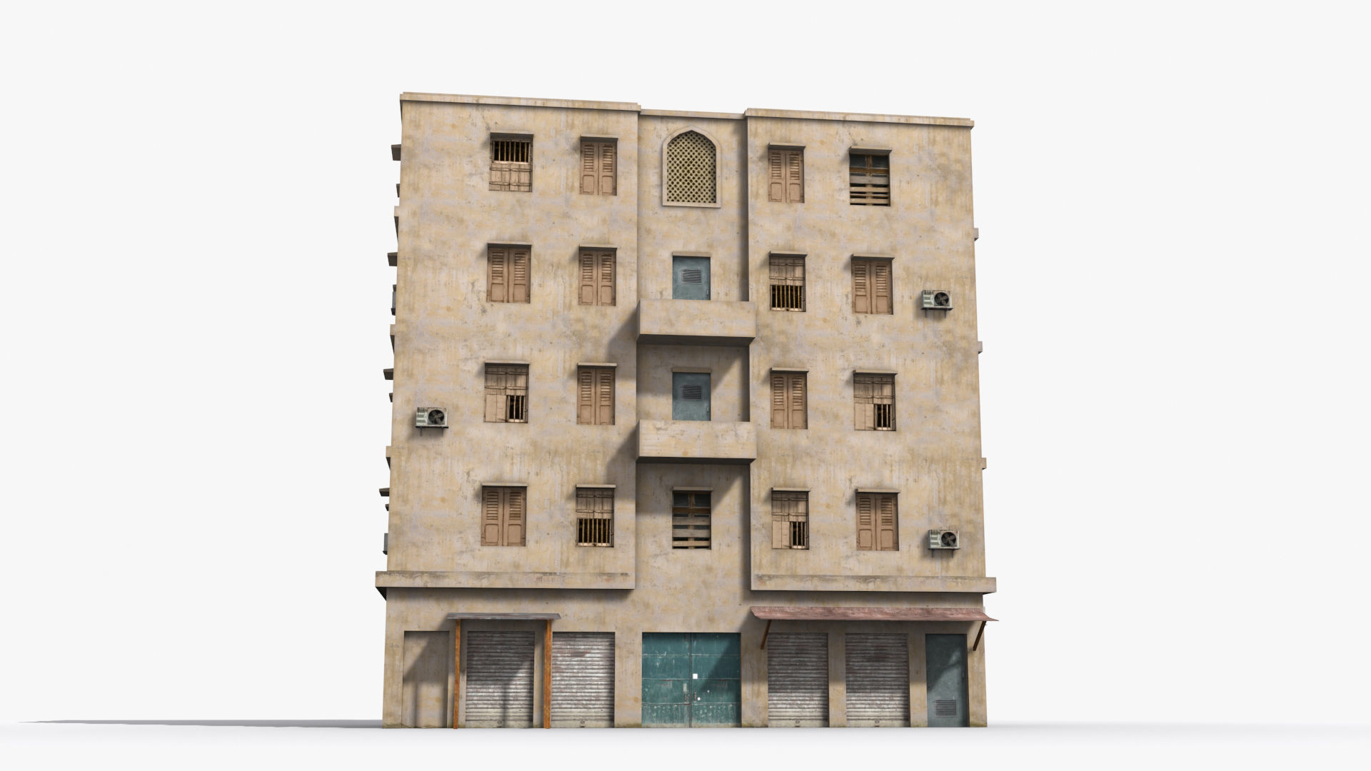 Arab Middle East Building x19 Low-poly 3D model_1