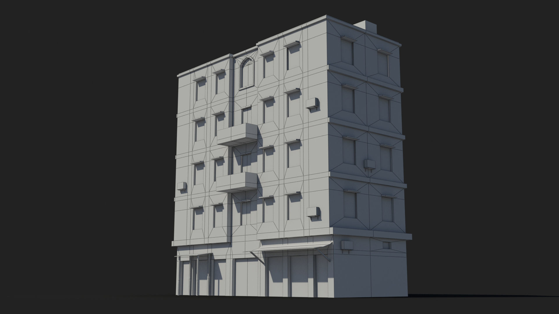 Arab Middle East Building x19 Low-poly 3D model_8
