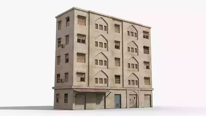 Arab Middle East Building x20 Low-poly 3D model