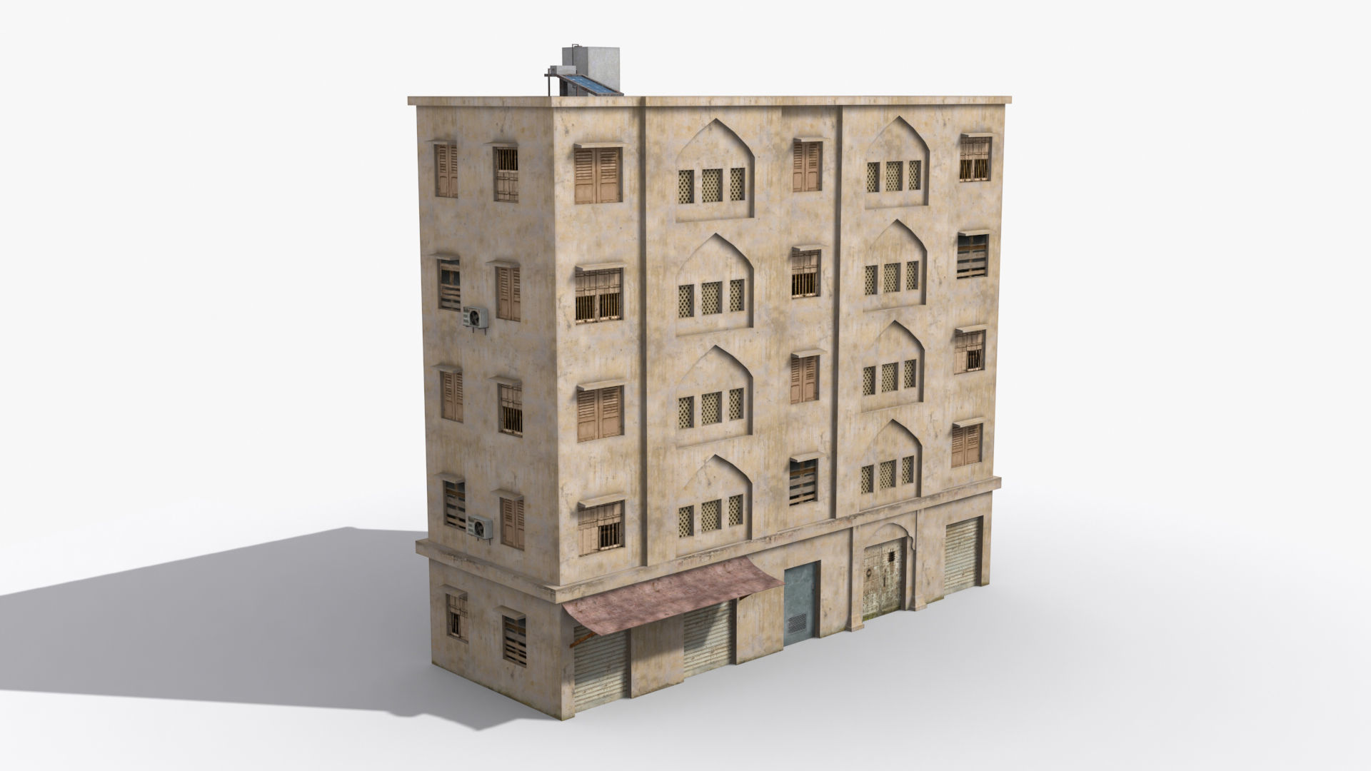 Arab Middle East Building x20 Low-poly 3D model_5