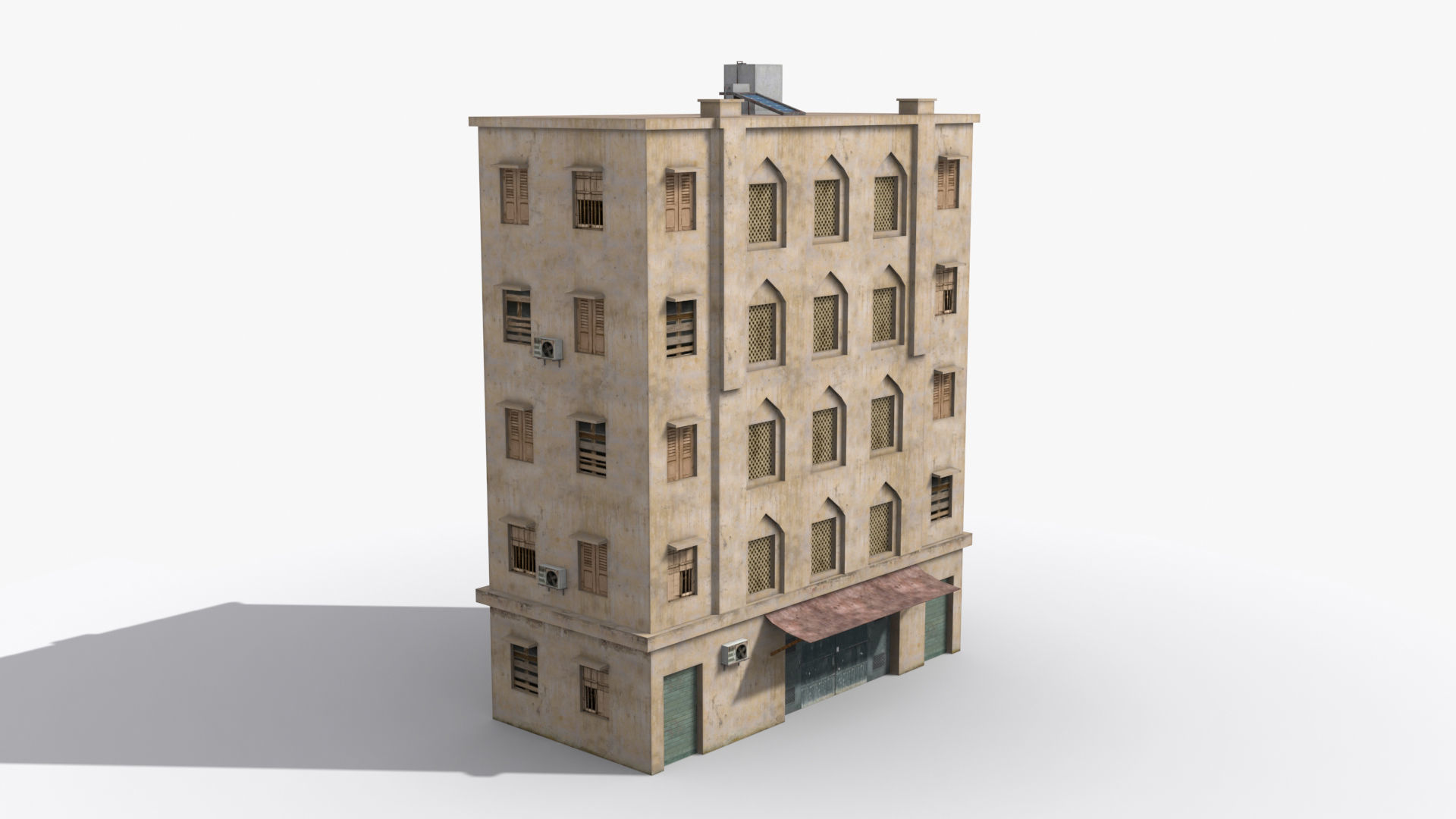 Arab Middle East Building x21 Low-poly 3D model_5