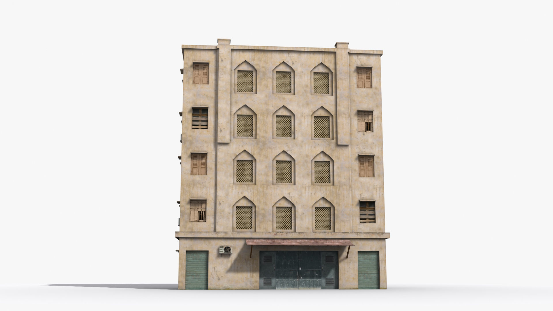 Arab Middle East Building x21 Low-poly 3D model_1