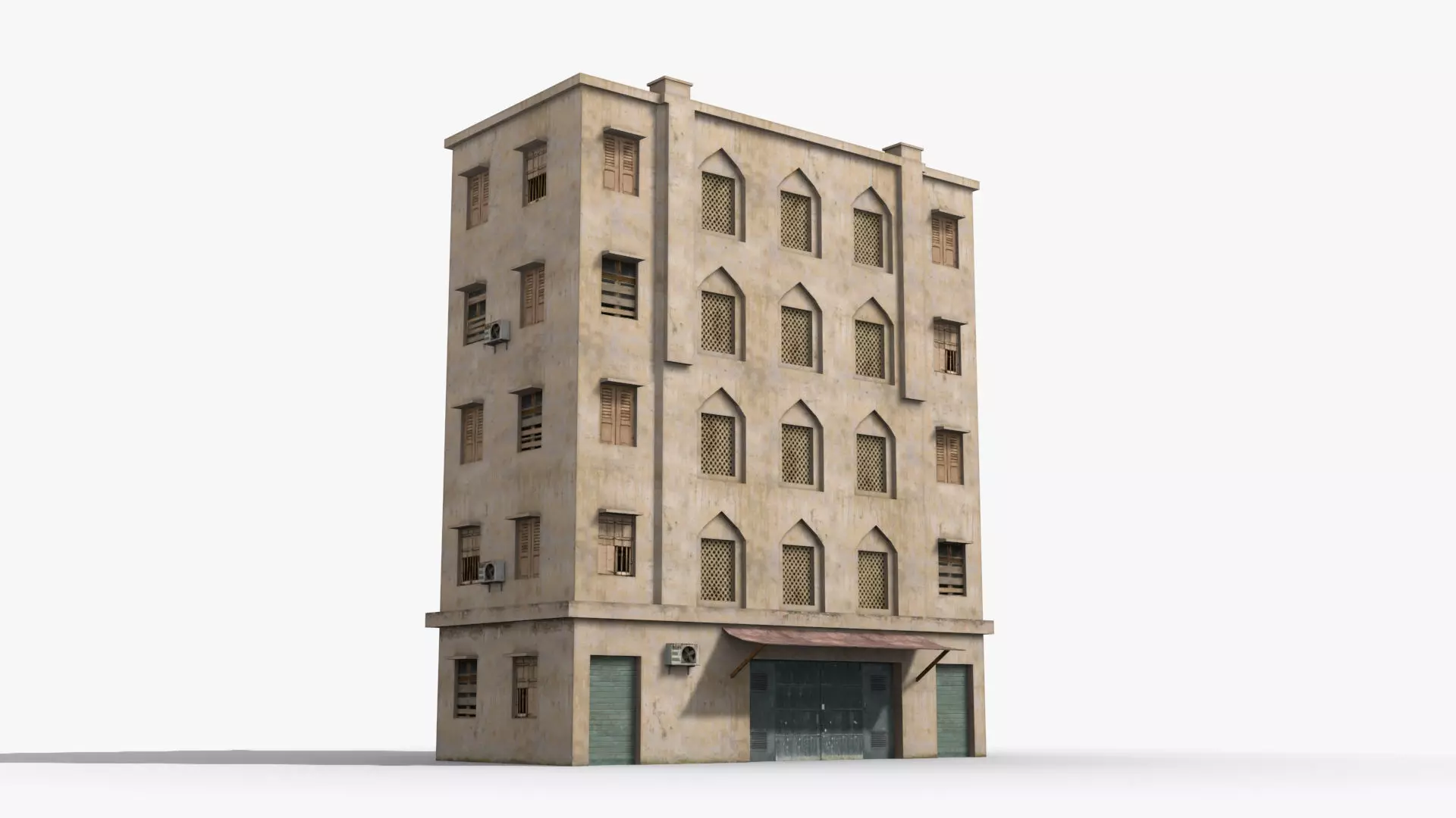 Arab Middle East Building x21 Low-poly 3D model_0