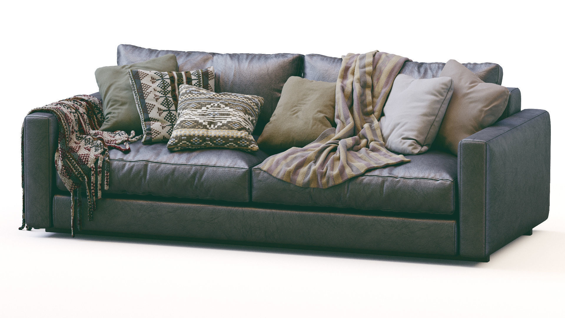 Leather Sofa Simple by Ferlea  3D model_10