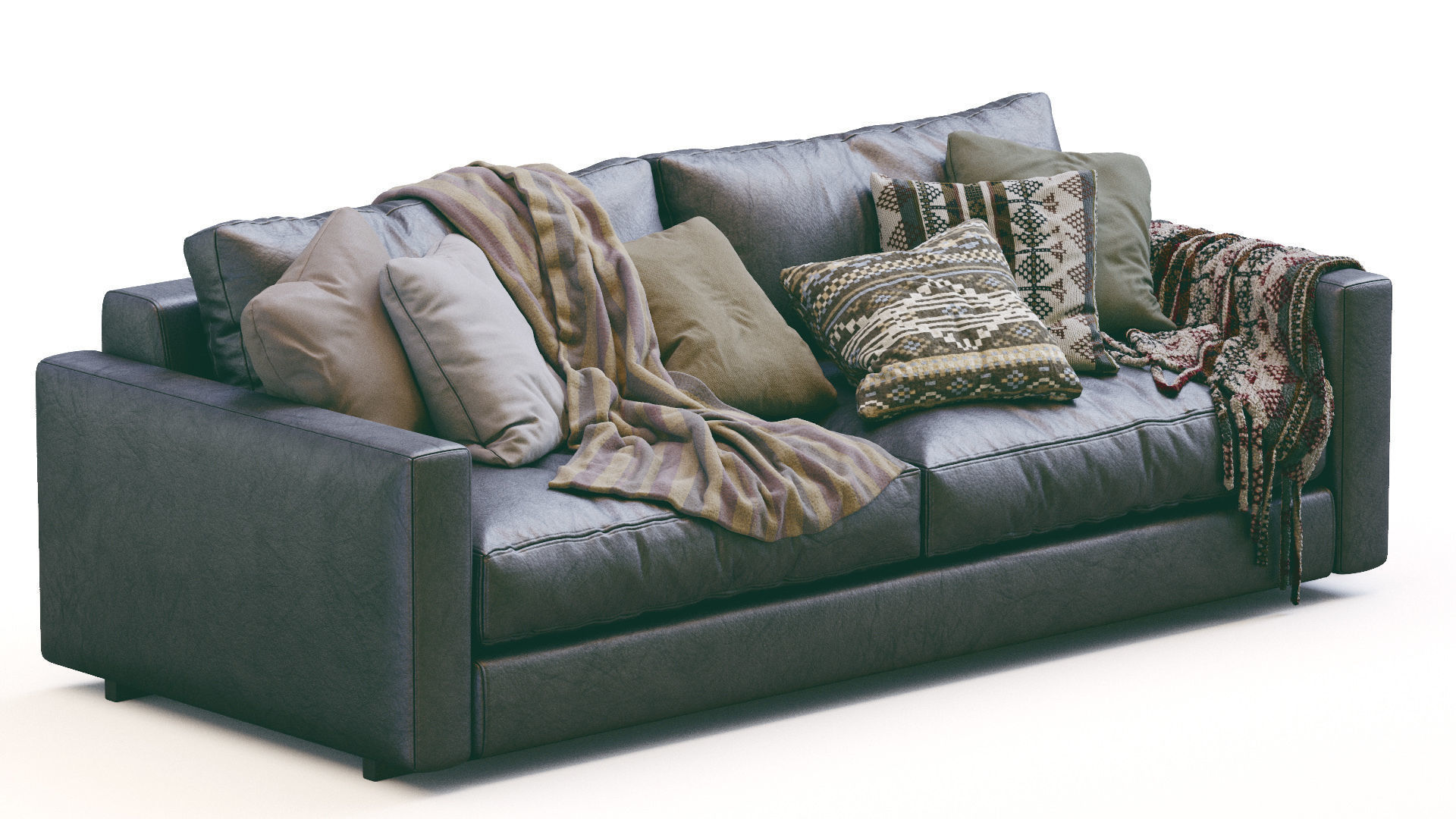 Leather Sofa Simple by Ferlea  3D model_4