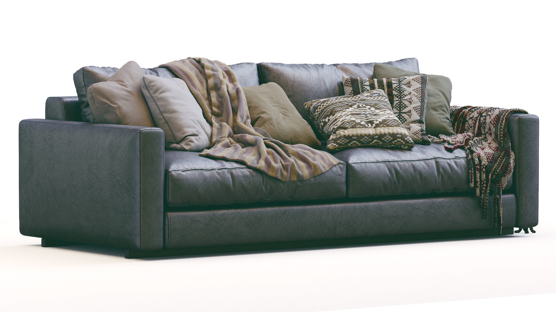 Leather Sofa Simple by Ferlea  3D model_5
