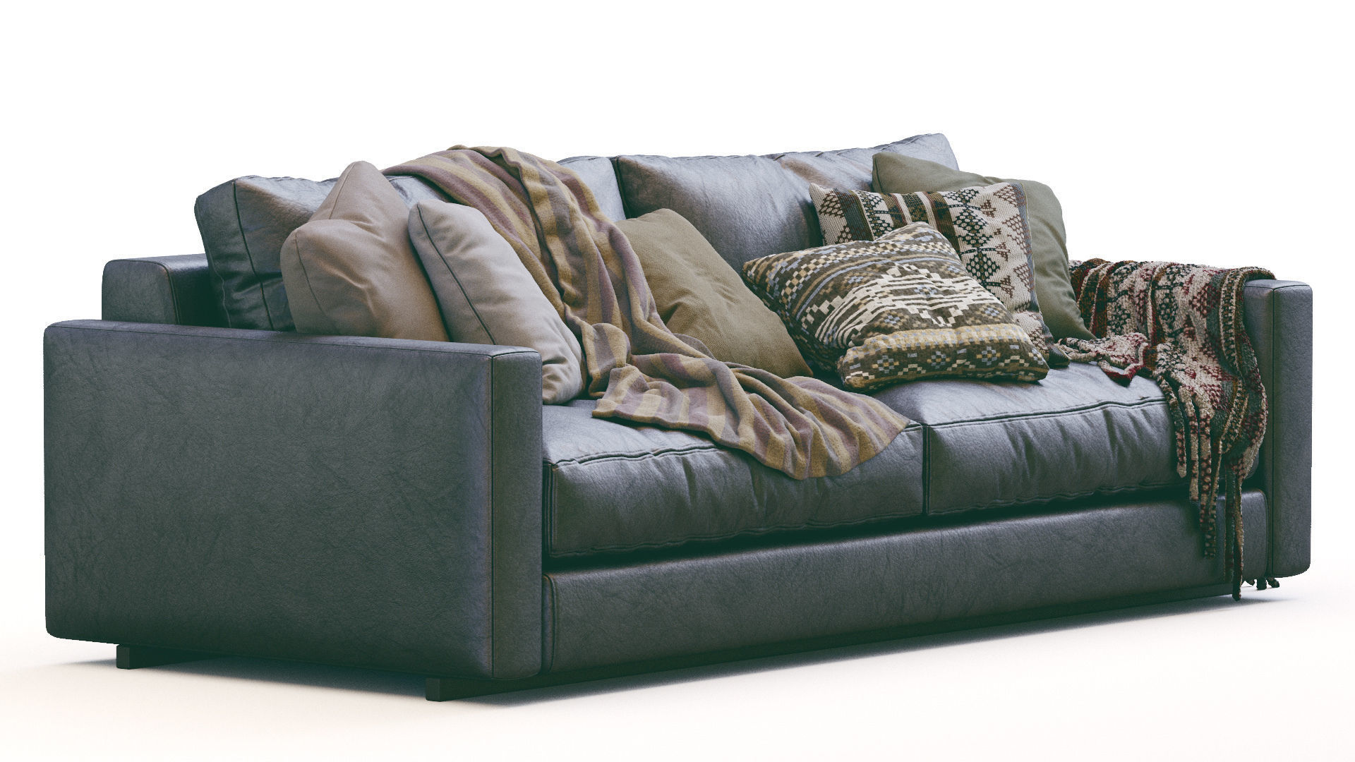 Leather Sofa Simple by Ferlea  3D model_3