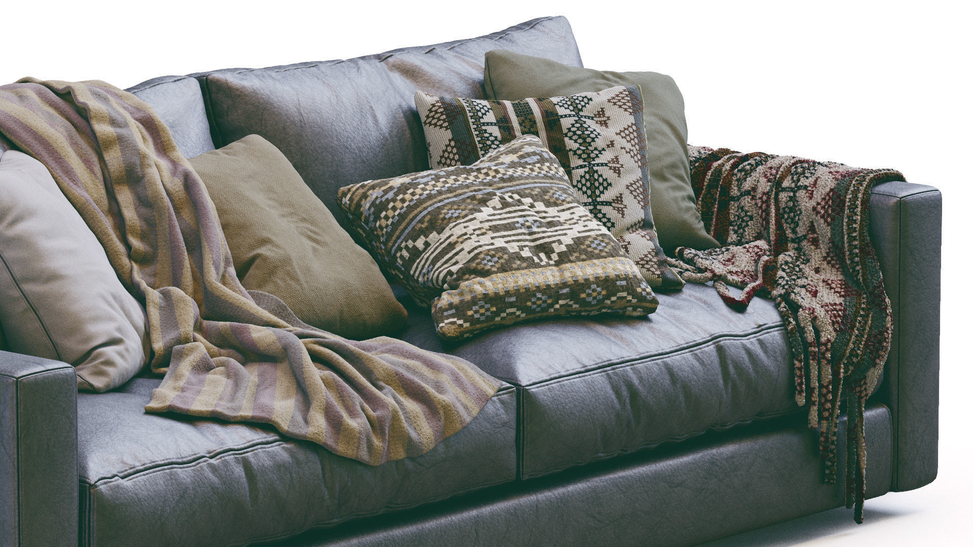 Leather Sofa Simple by Ferlea  3D model_11