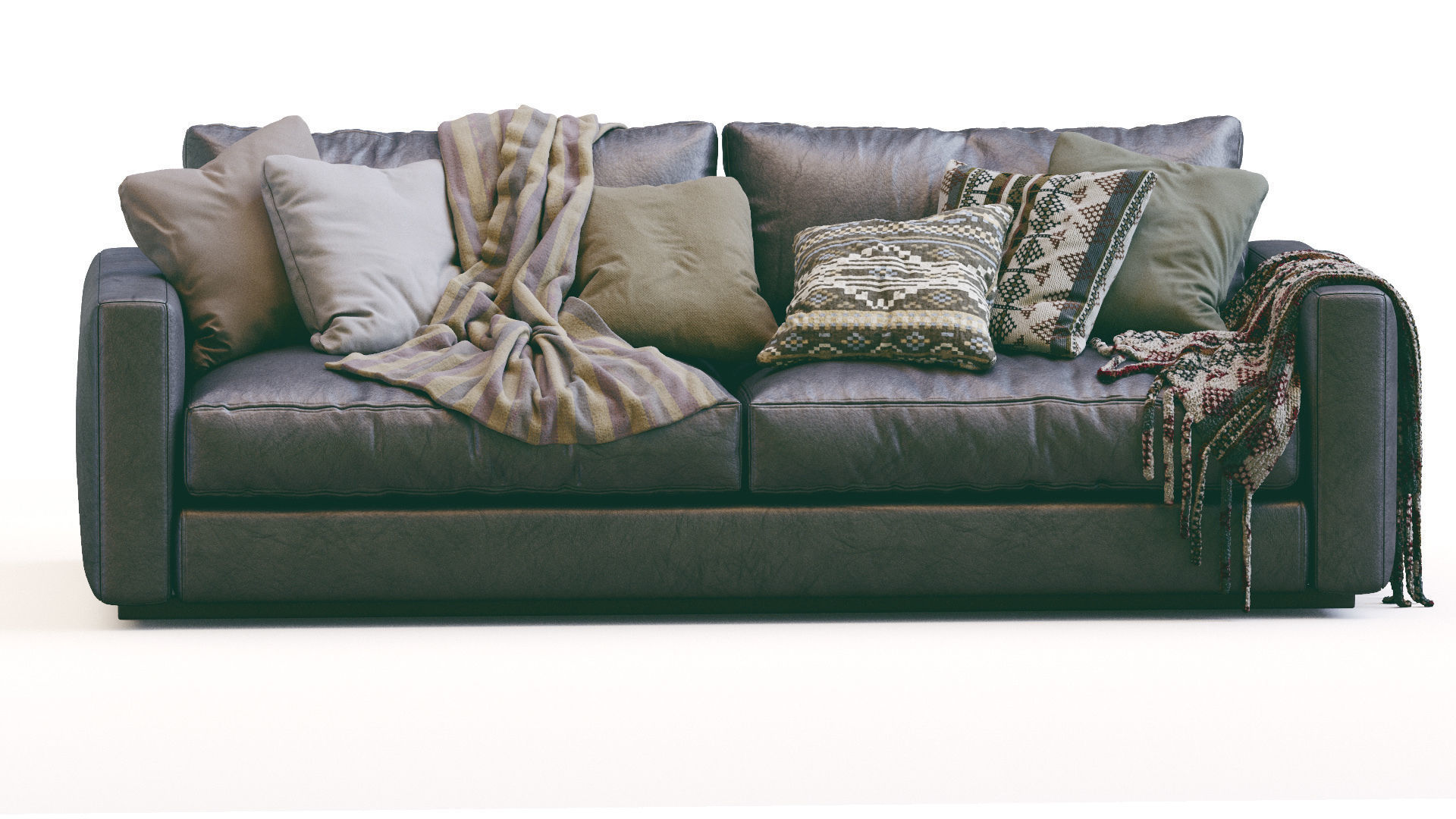 Leather Sofa Simple by Ferlea  3D model_6