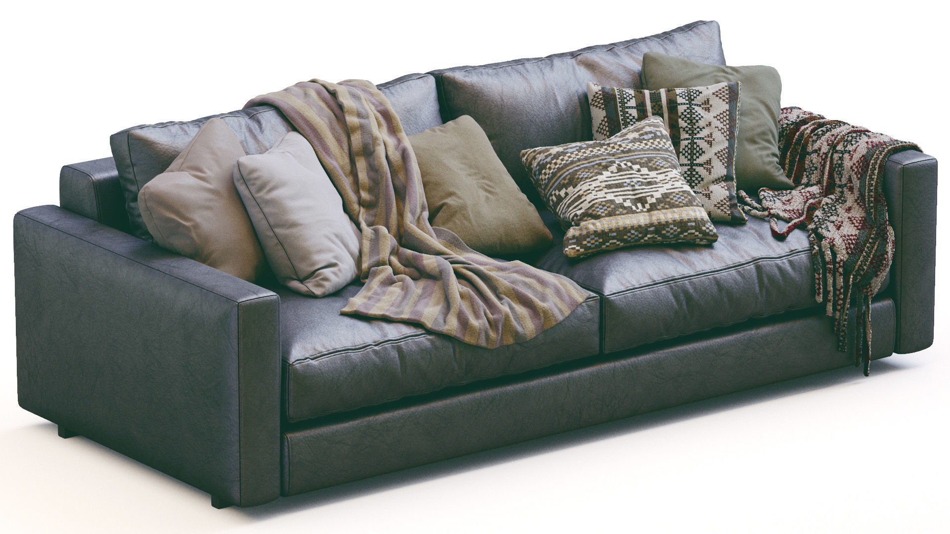 Leather Sofa Simple by Ferlea  3D model_14