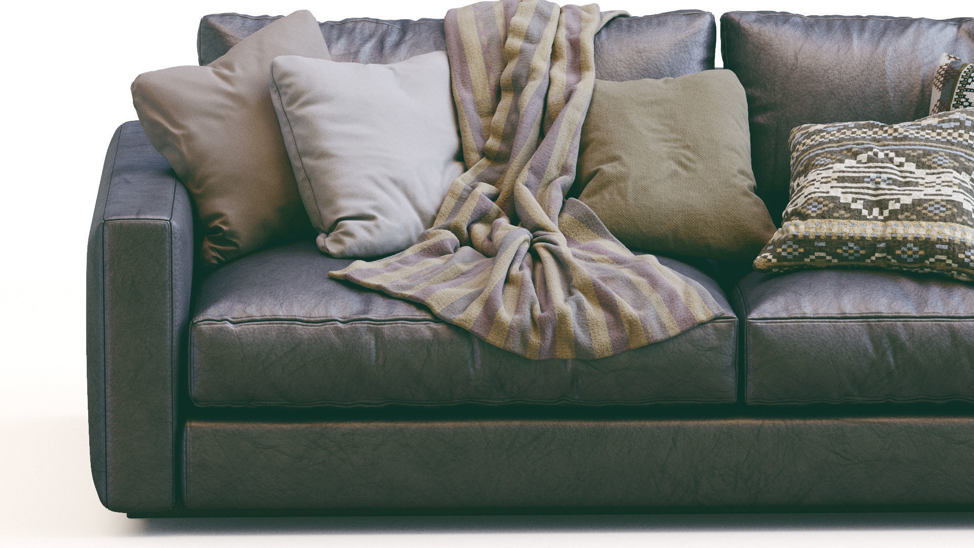 Leather Sofa Simple by Ferlea  3D model_13