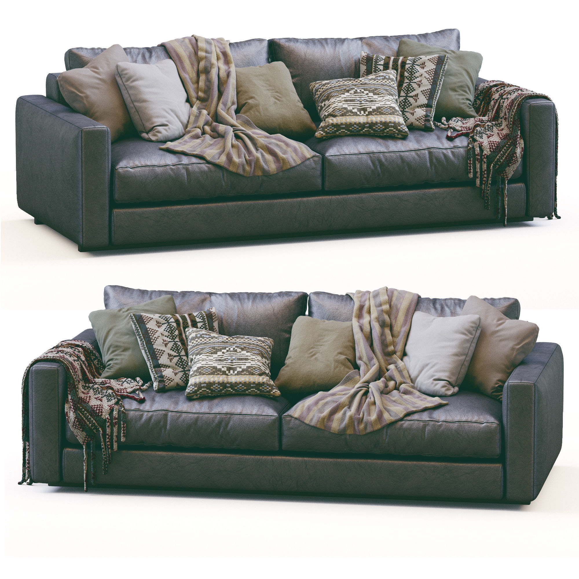 Leather Sofa Simple by Ferlea  3D model_20