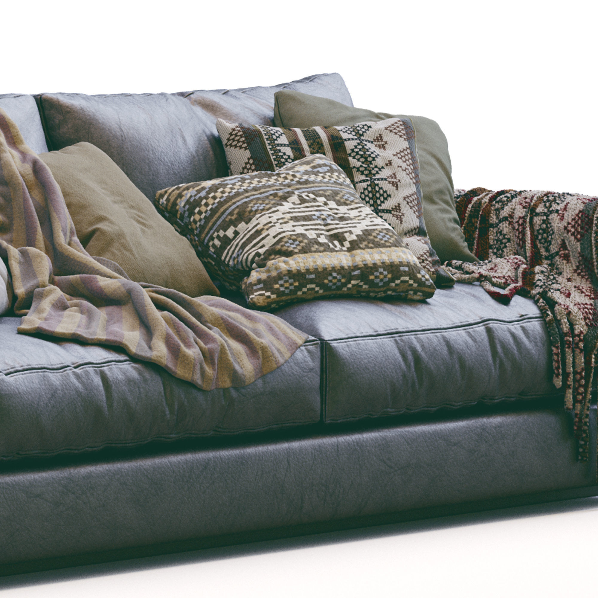 Leather Sofa Simple by Ferlea  3D model_24