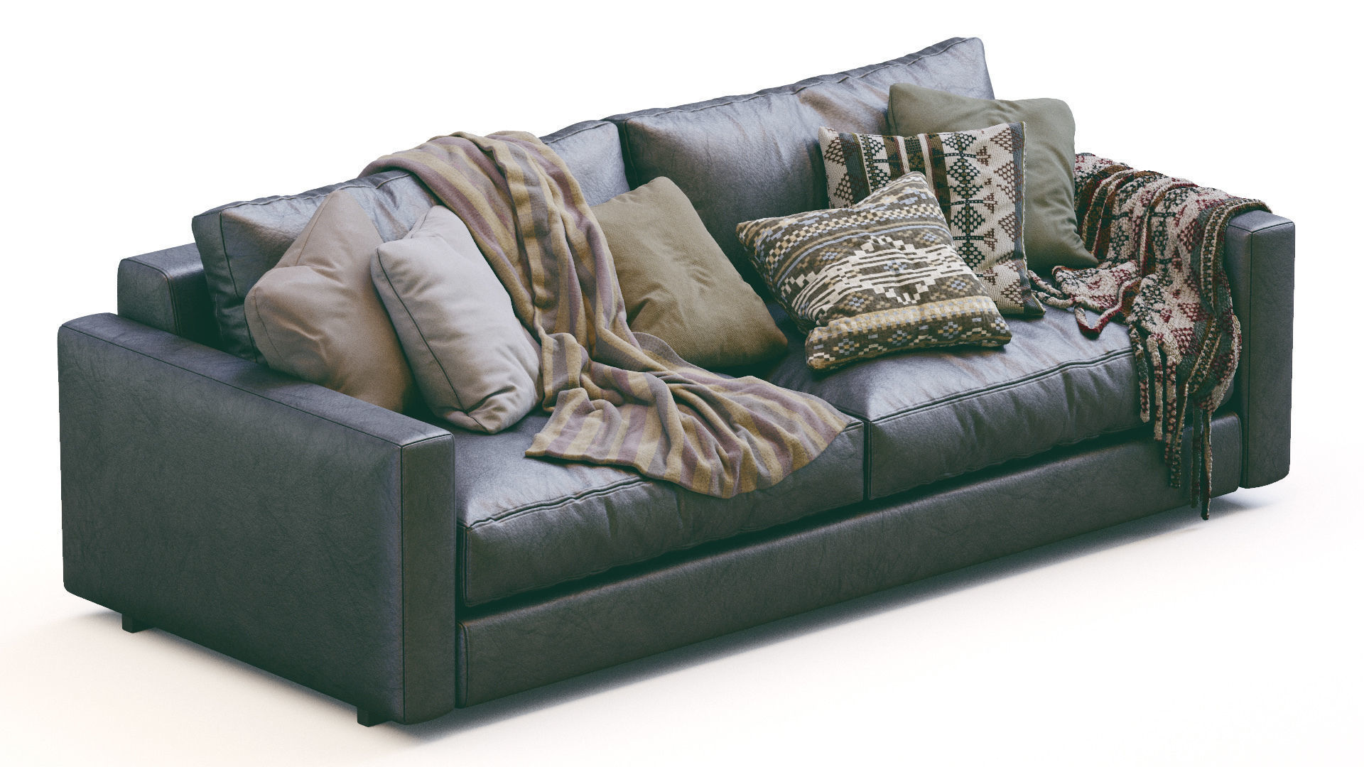 Leather Sofa Simple by Ferlea  3D model_8