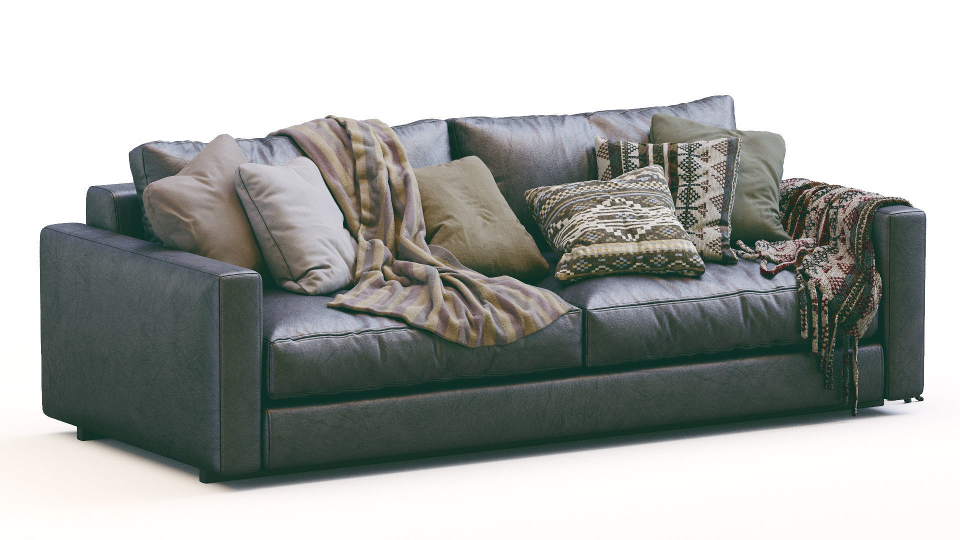 Leather Sofa Simple by Ferlea  3D model_2