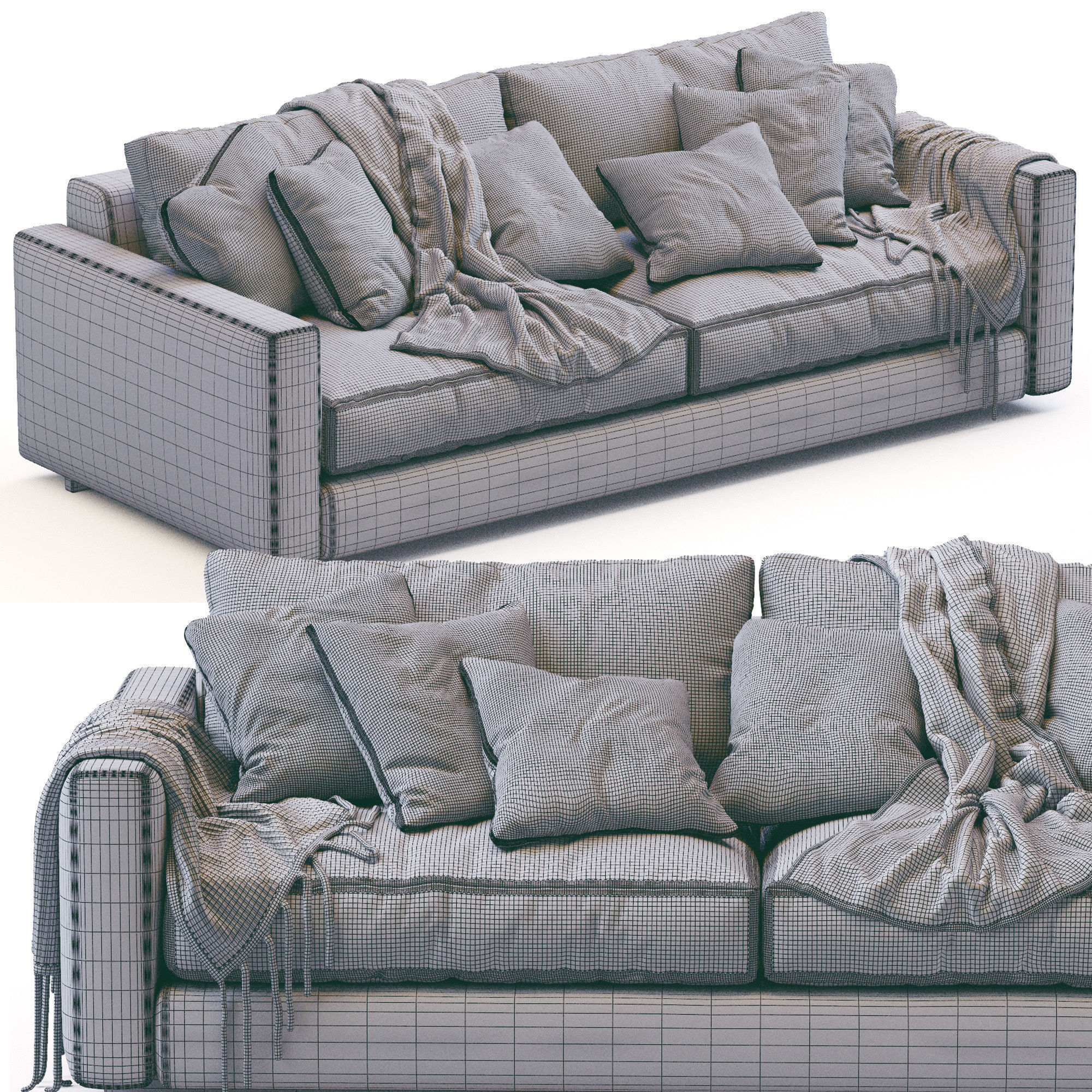 Leather Sofa Simple by Ferlea  3D model_21