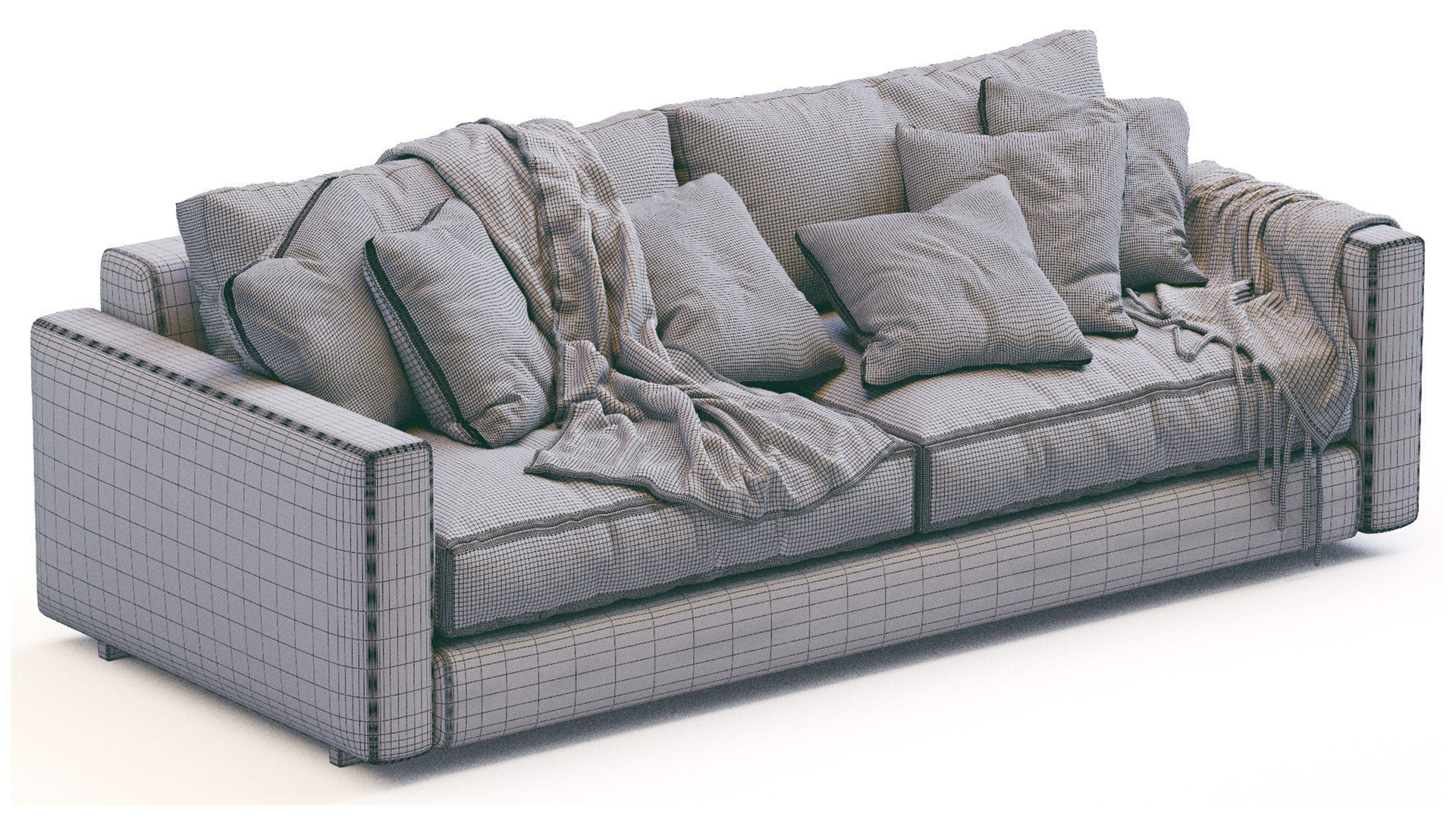 Leather Sofa Simple by Ferlea  3D model_16