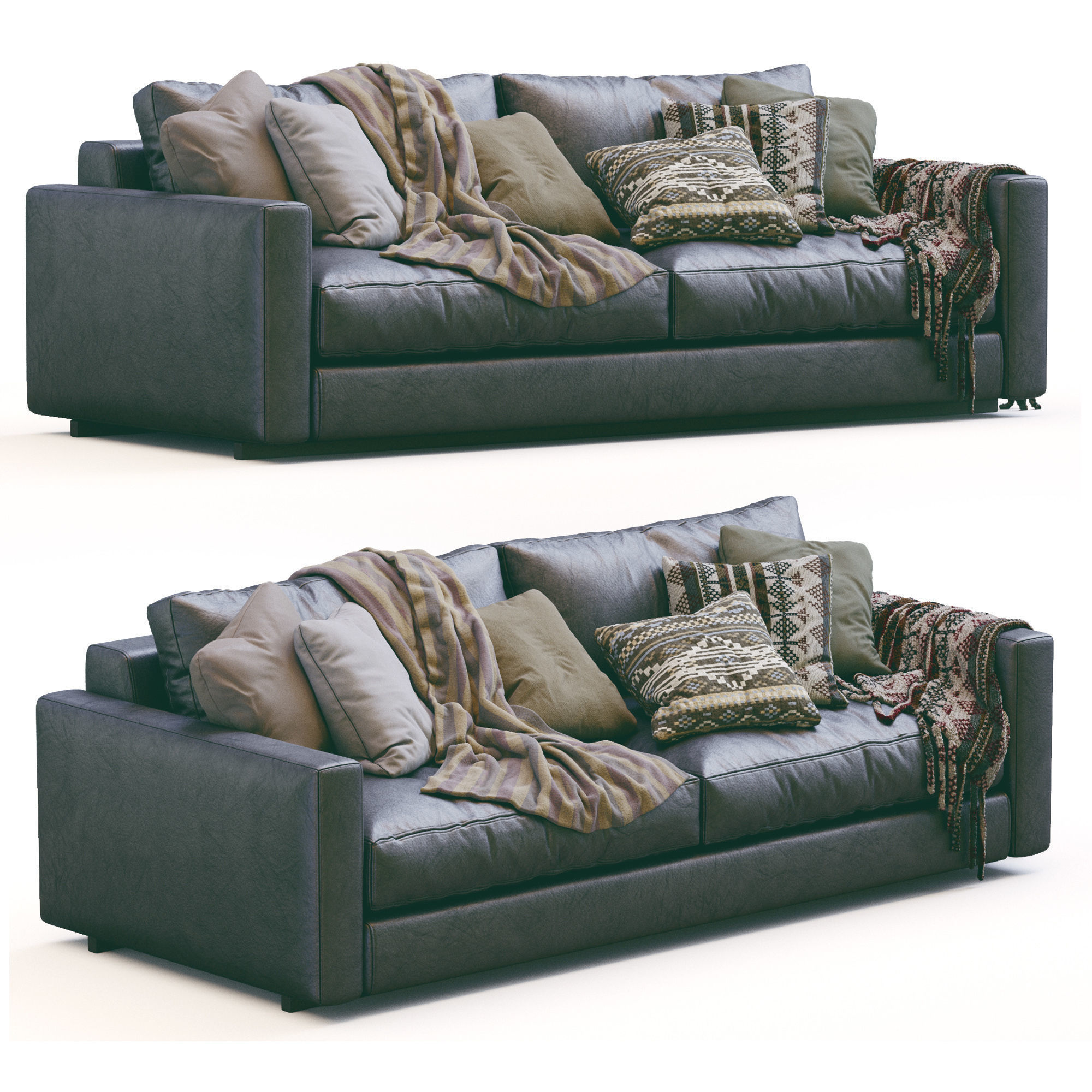 Leather Sofa Simple by Ferlea  3D model_22