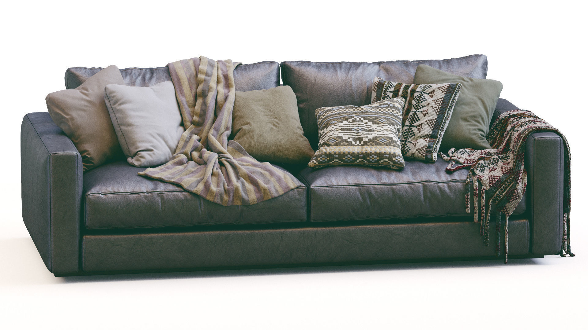 Leather Sofa Simple by Ferlea  3D model_9