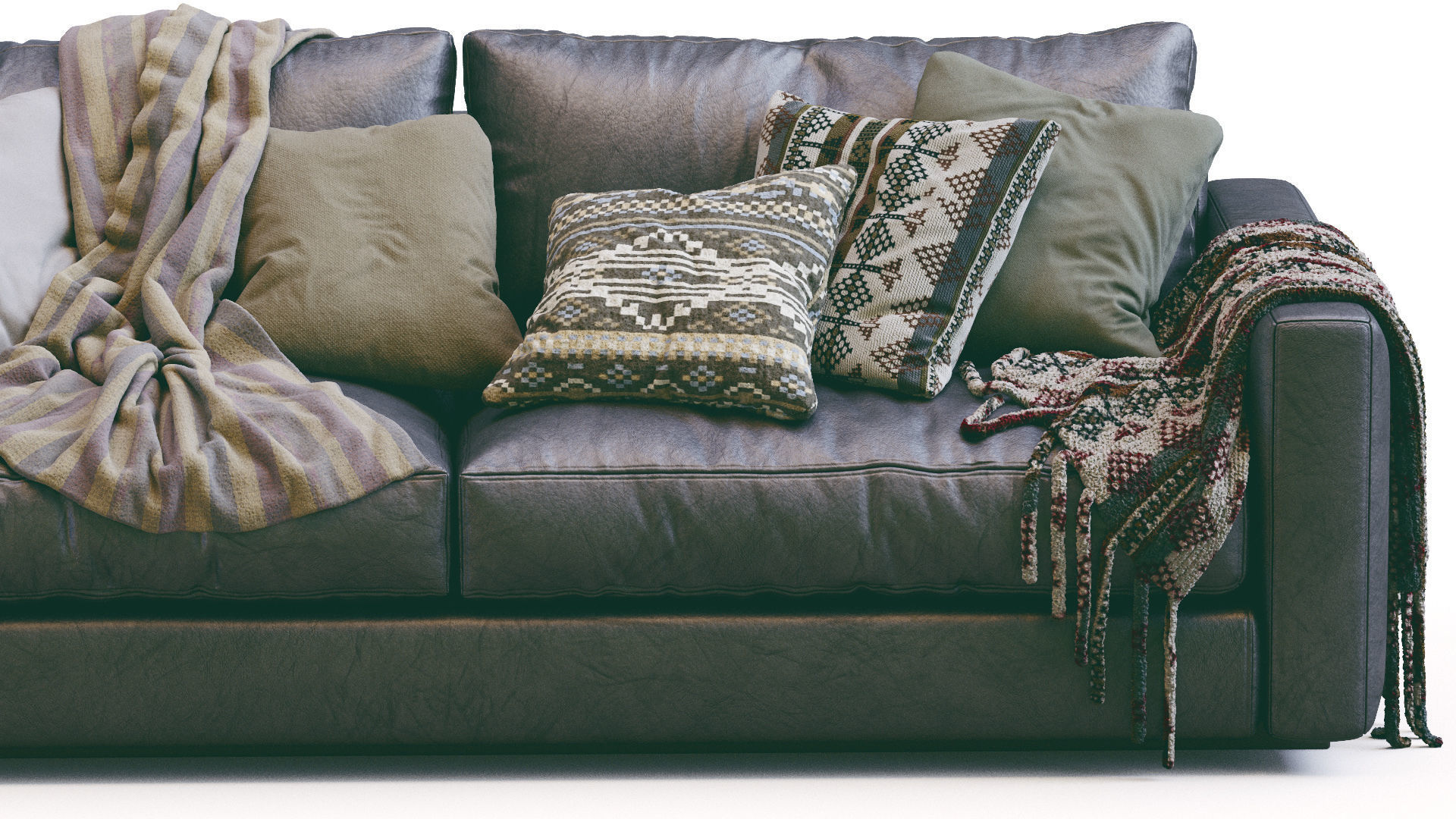 Leather Sofa Simple by Ferlea  3D model_1