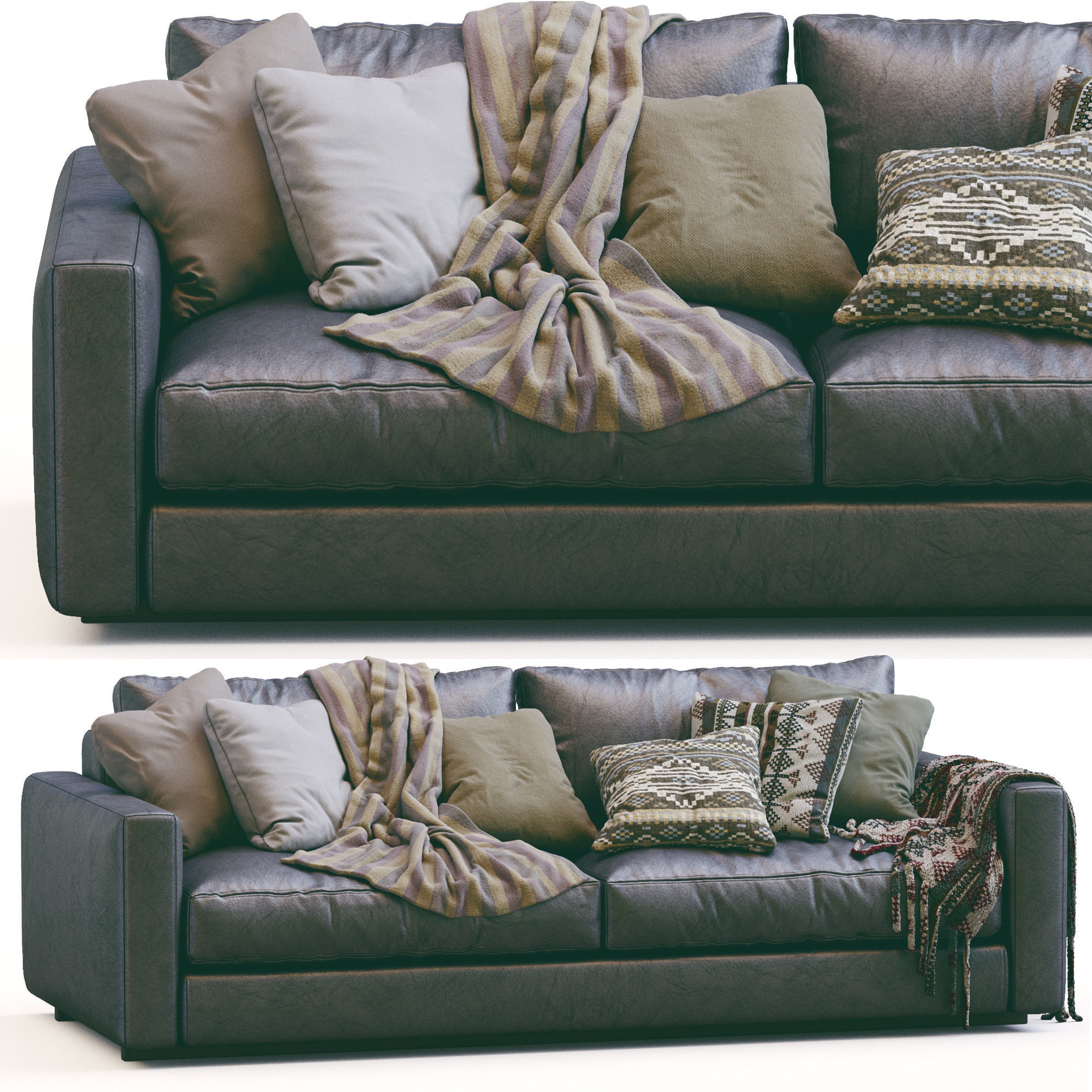 Leather Sofa Simple by Ferlea  3D model_18