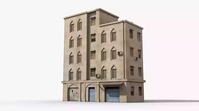 Arab Middle East Building x22 Low-poly 3D model