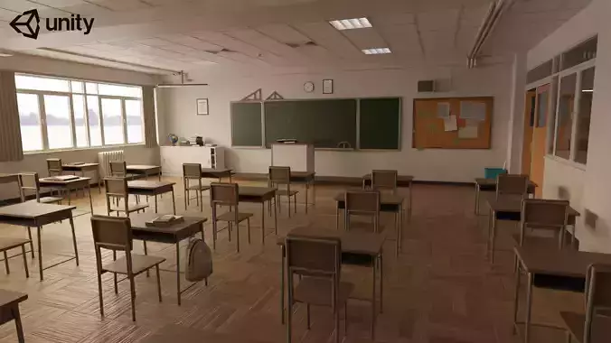 School Classroom 3D model