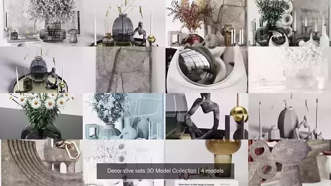 Decorative sets 3D Model Collection 