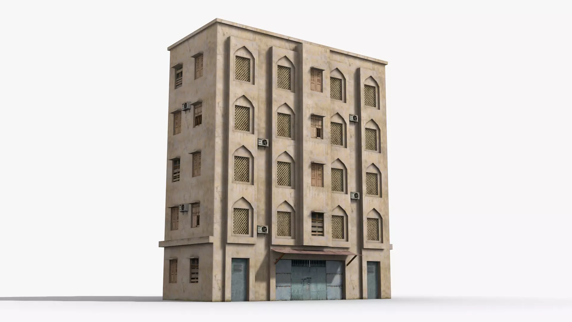  Arab Middle East Building x24 Low-poly 3D model_0