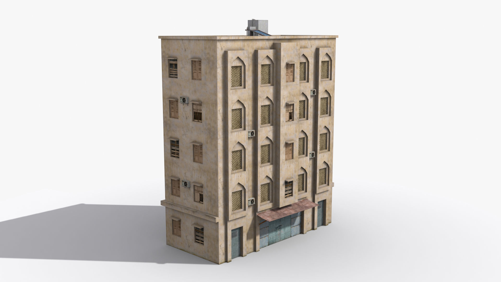  Arab Middle East Building x24 Low-poly 3D model_5