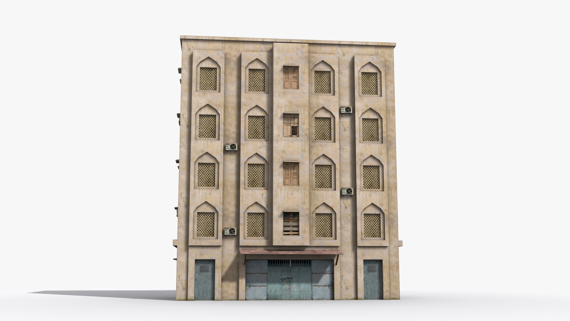  Arab Middle East Building x24 Low-poly 3D model_1