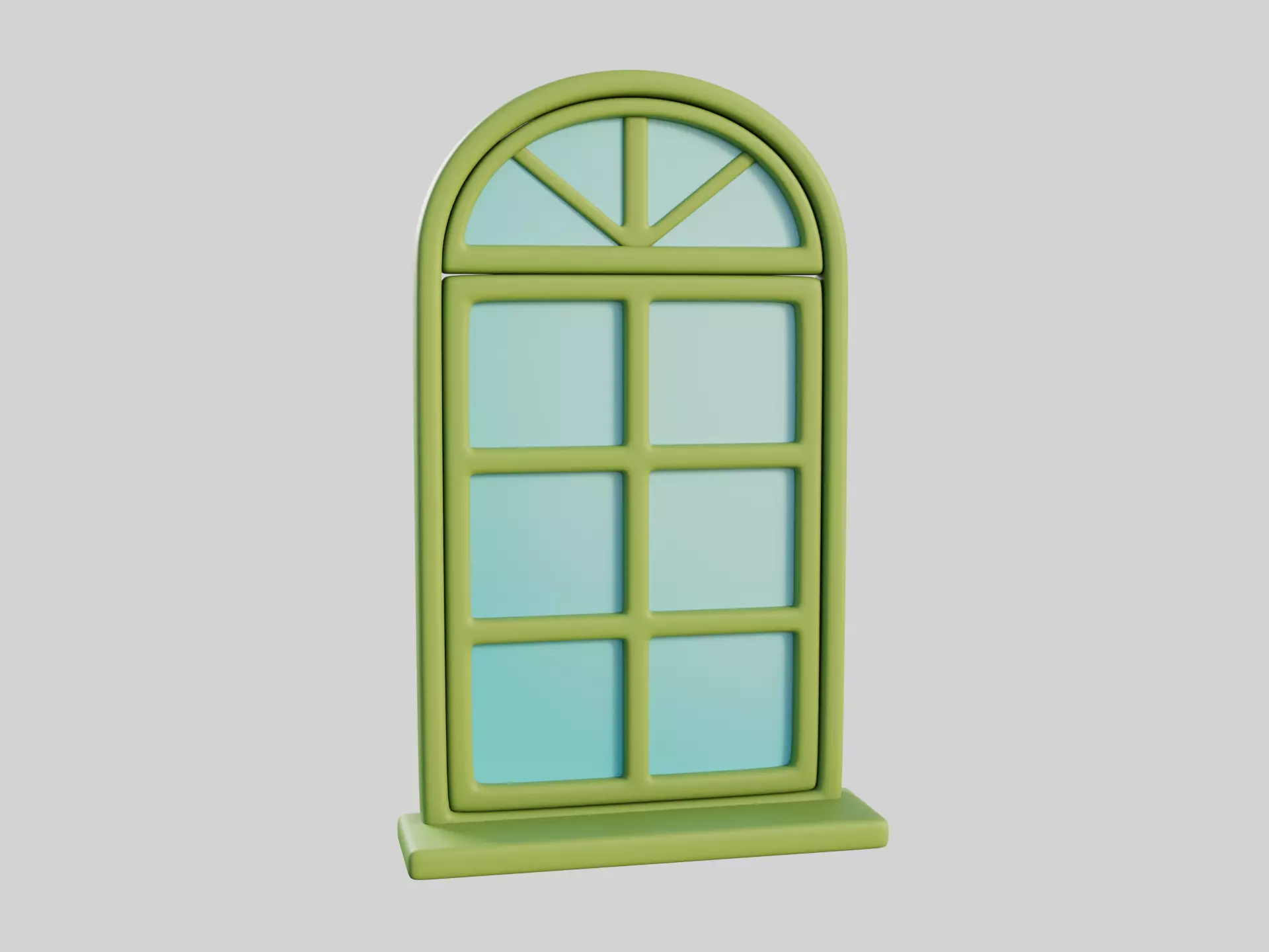 Cartoon Window 15a 3D model_0