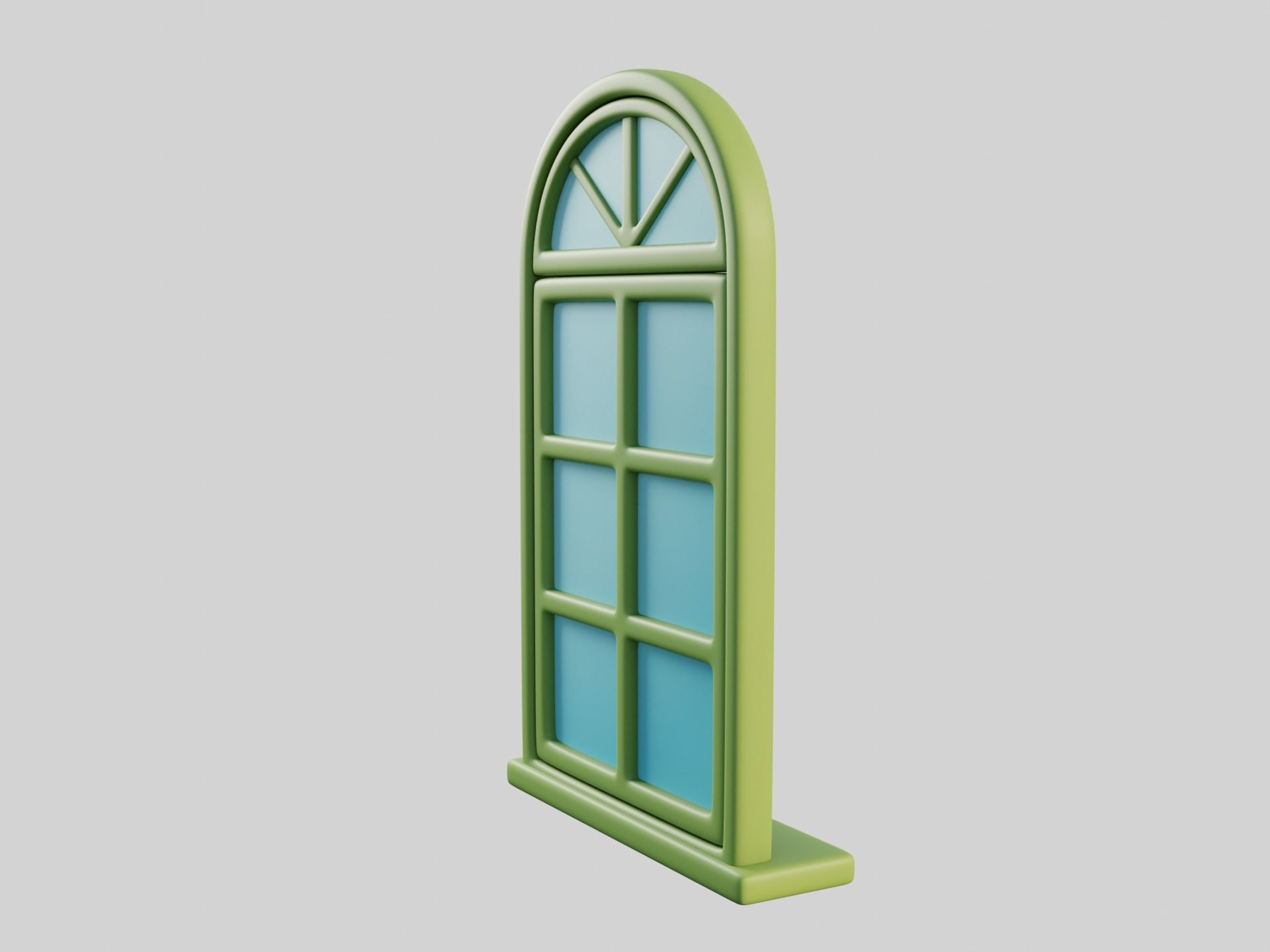 Cartoon Window 15a 3D model_3