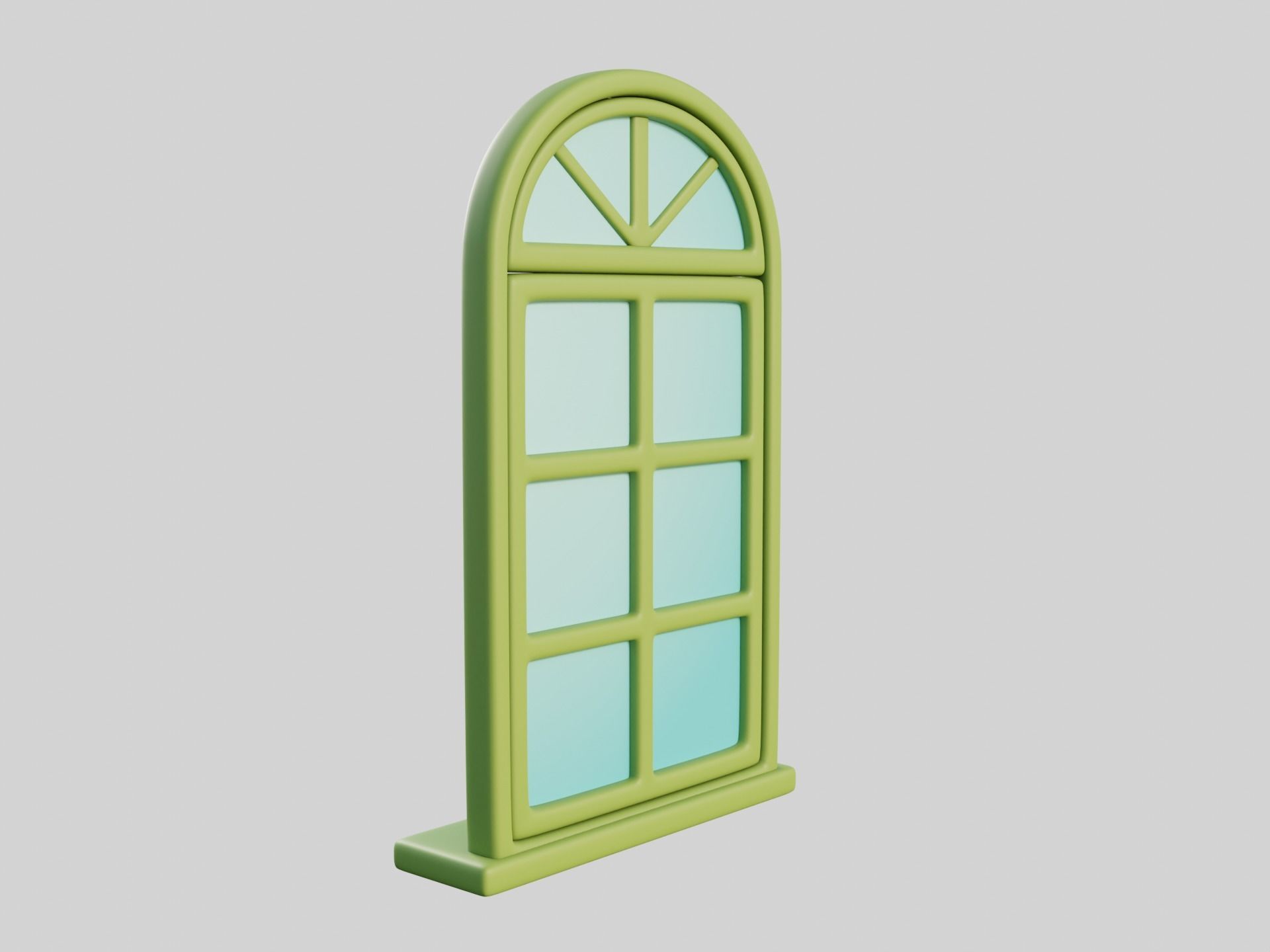 Cartoon Window 15a 3D model_6