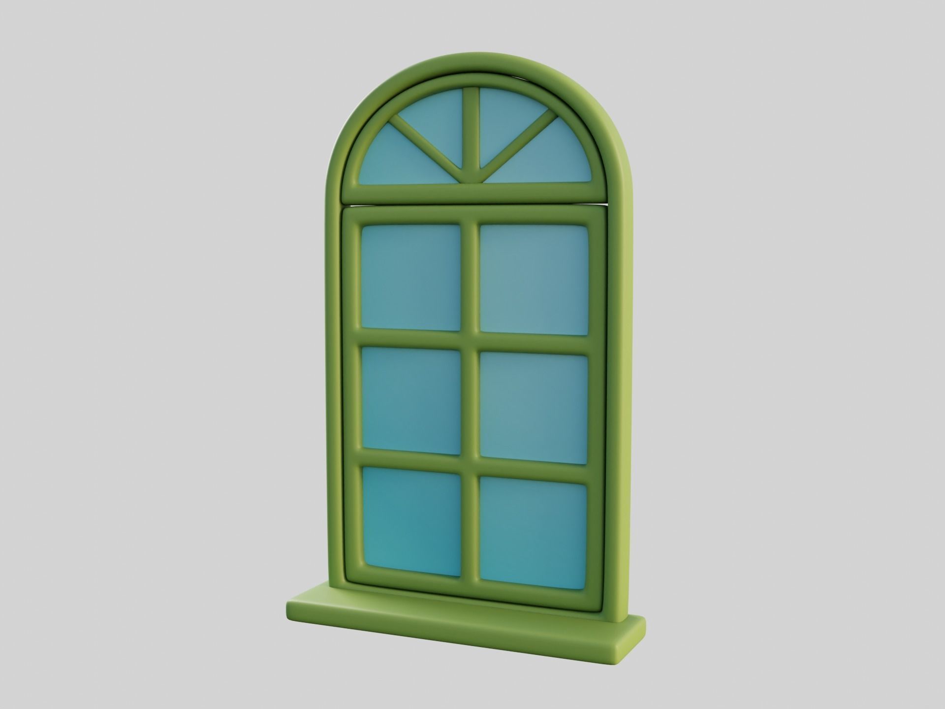 Cartoon Window 15a 3D model_9