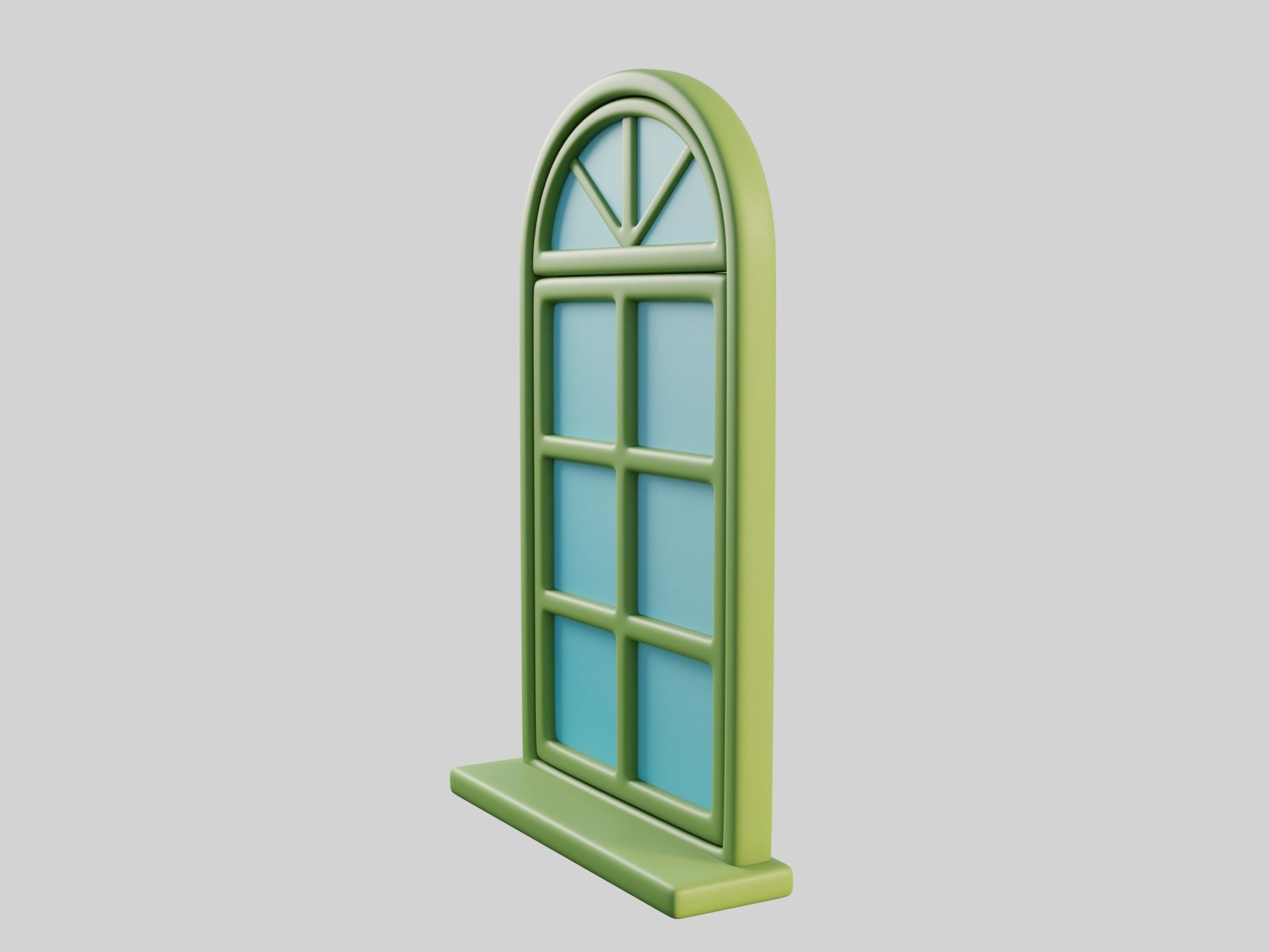 Cartoon Window 15a 3D model_8