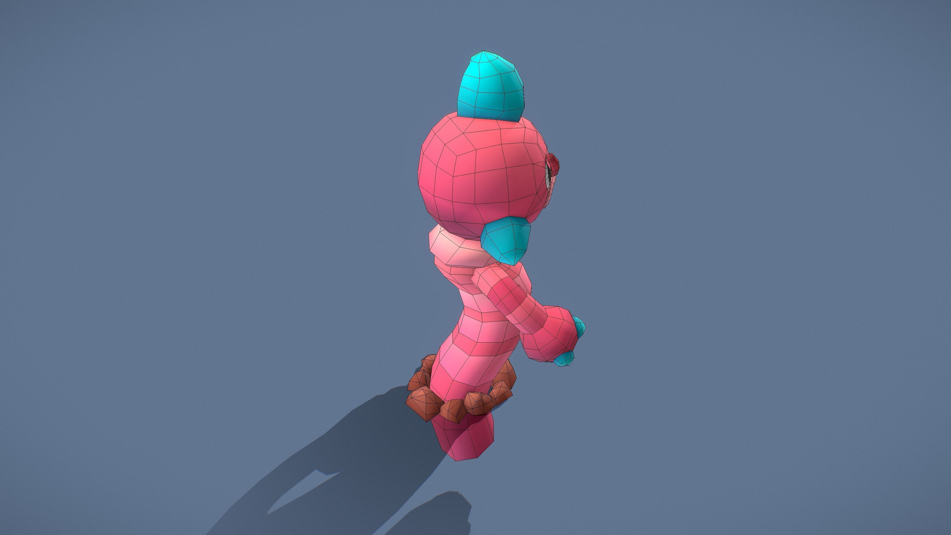 Cartoon Characters - Evolution Worm Warriors Low-poly 3D model_19