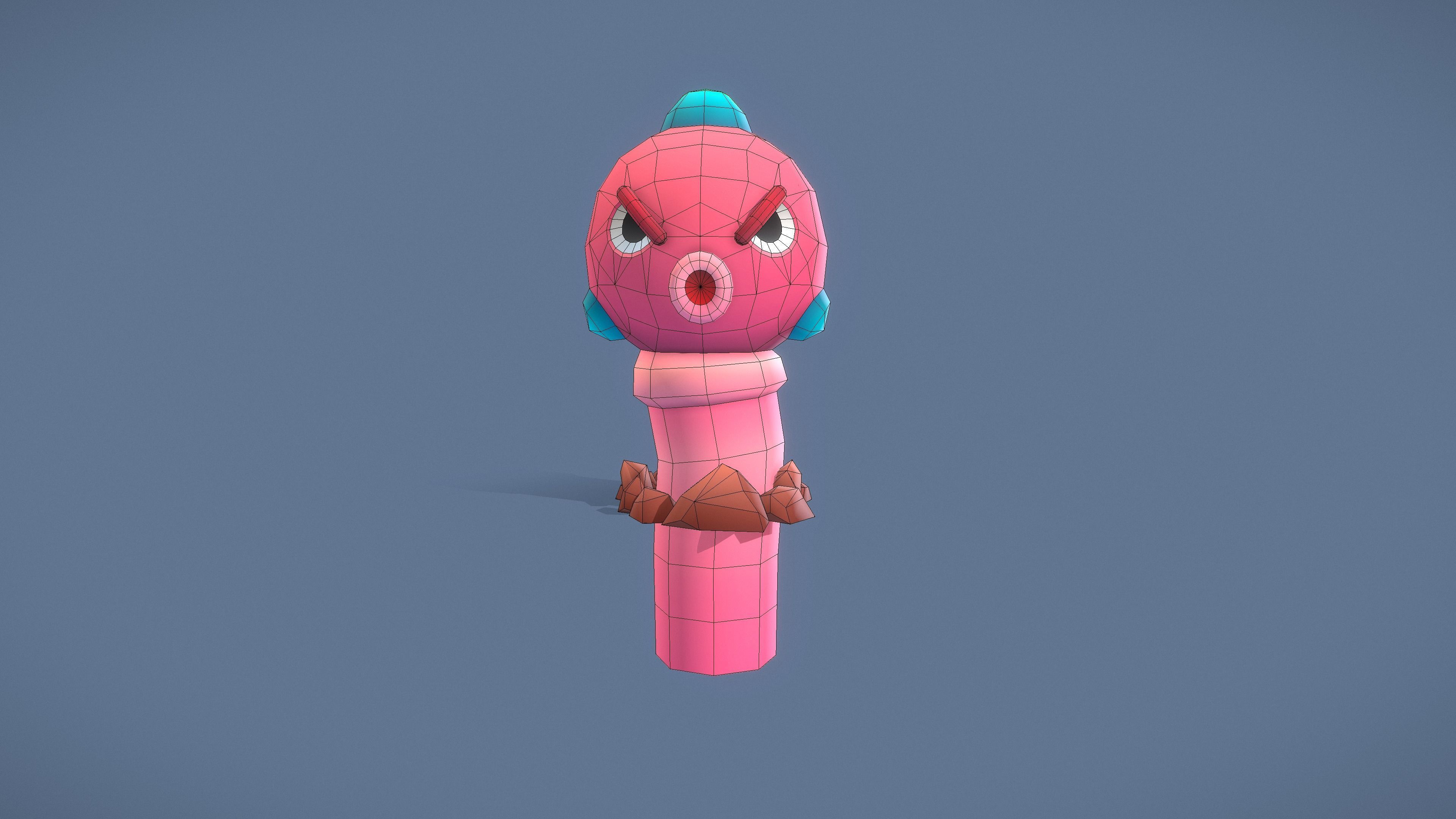 Cartoon Characters - Evolution Worm Warriors Low-poly 3D model_5