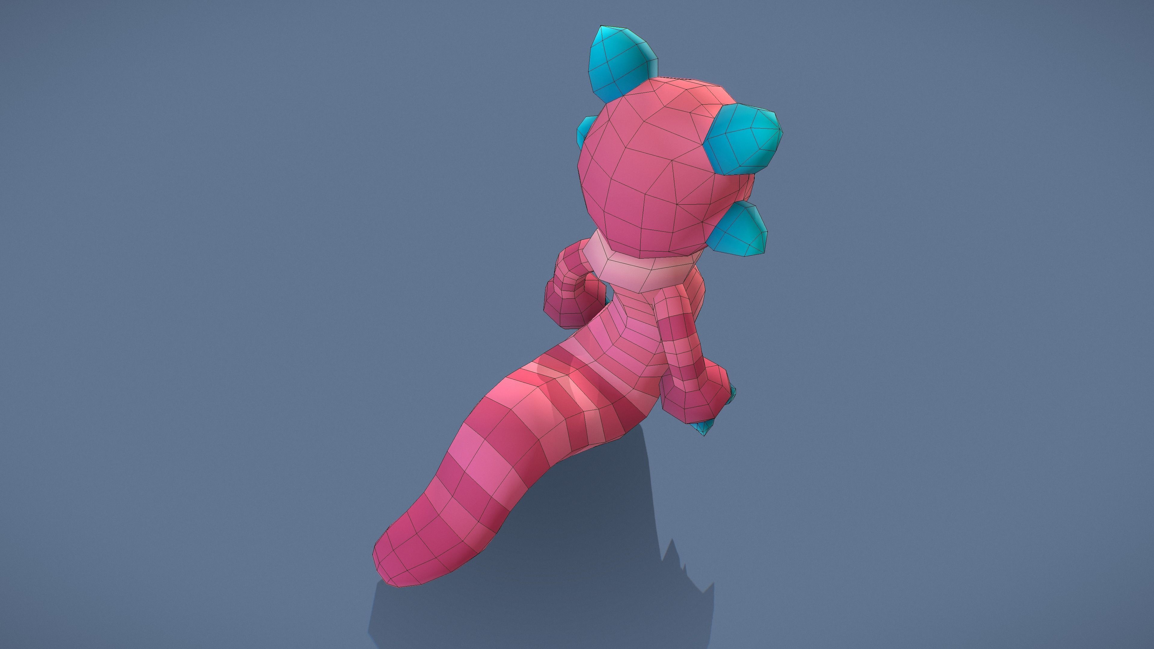 Cartoon Characters - Evolution Worm Warriors Low-poly 3D model_27
