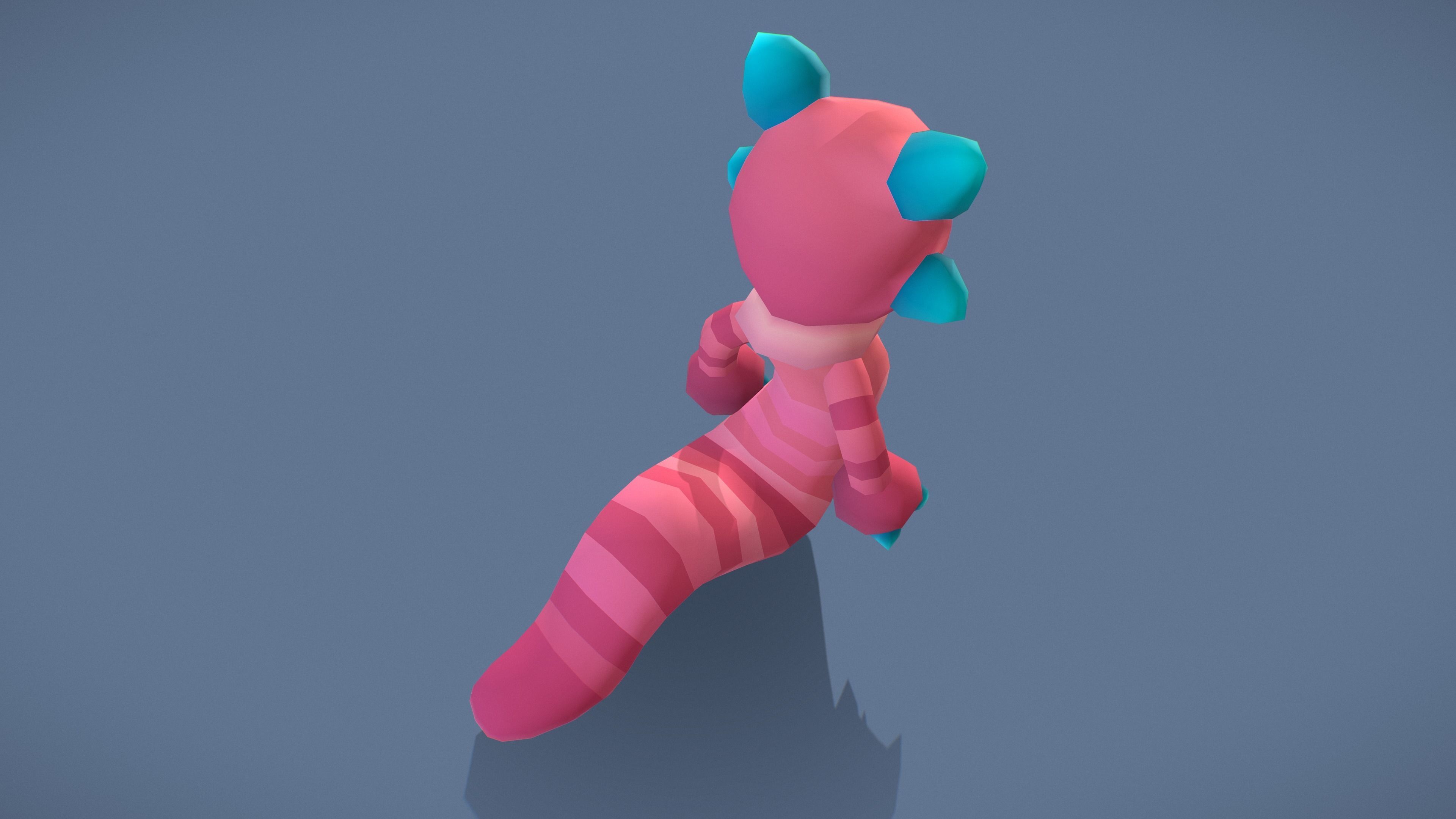 Cartoon Characters - Evolution Worm Warriors Low-poly 3D model_26