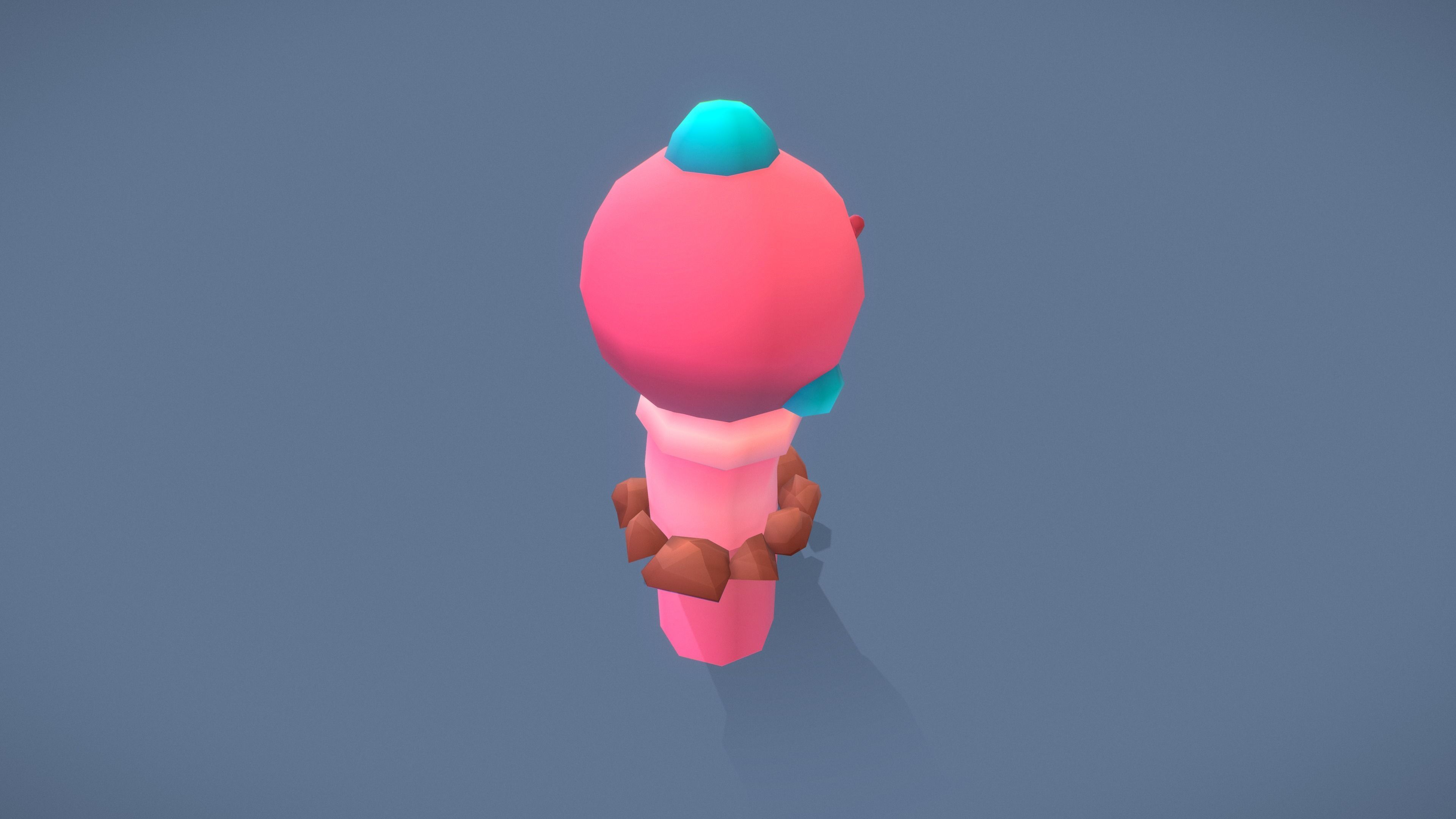 Cartoon Characters - Evolution Worm Warriors Low-poly 3D model_10